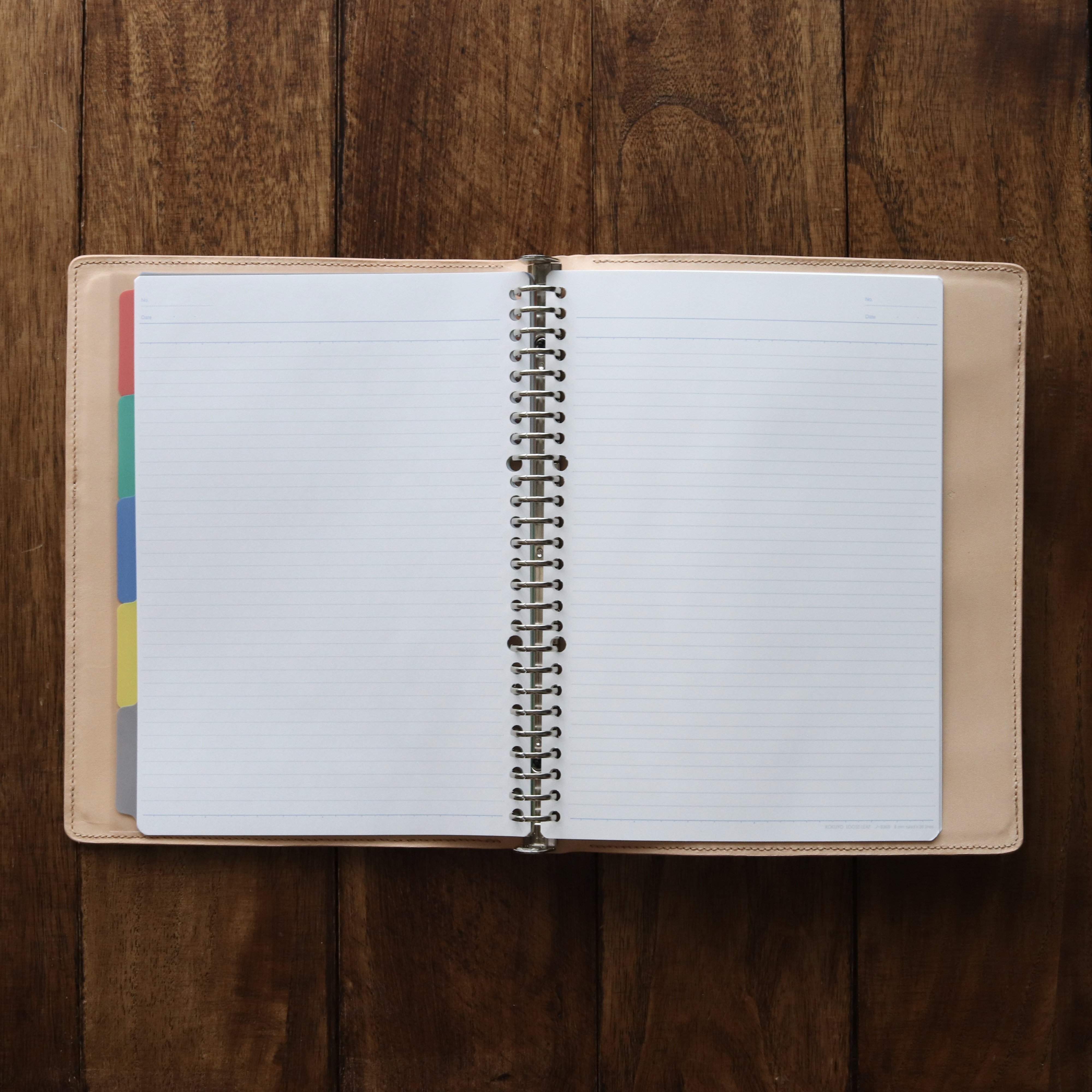 B5 100枚収納 バインダーノート ヌメ革 Iichi ハンドメイド クラフト作品 手仕事品の通販