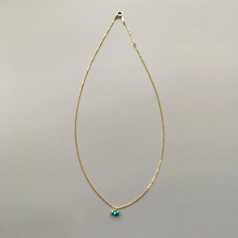 12月の誕生石ターコイズ 小ぶりブルーグリーンカラーのネックレス Iichi ハンドメイド クラフト作品 手仕事品の通販