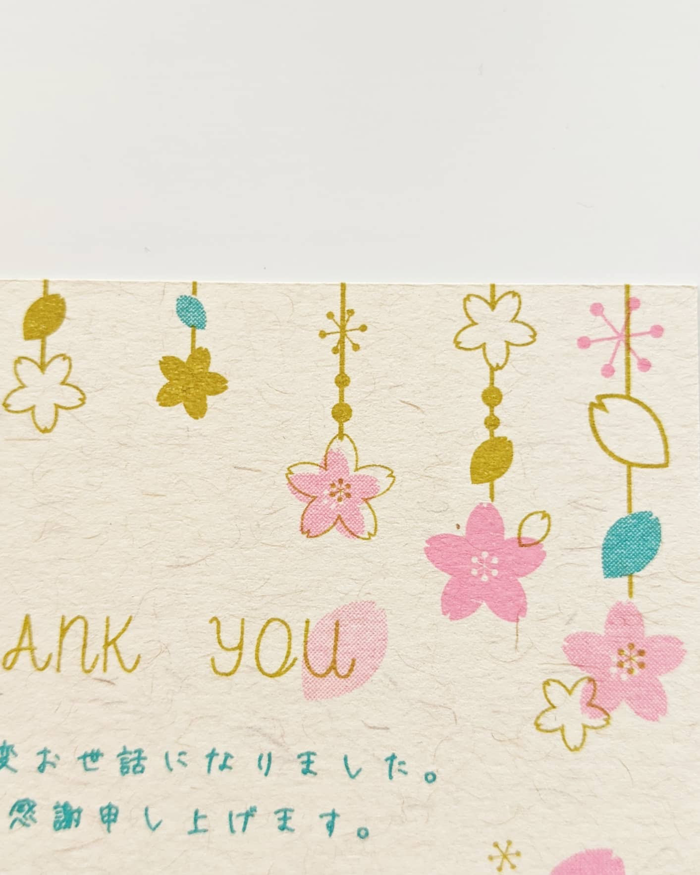 桜デザイン レトロ印刷のサンキューメッセージカード 5枚組 Iichi ハンドメイド クラフト作品 手仕事品の通販