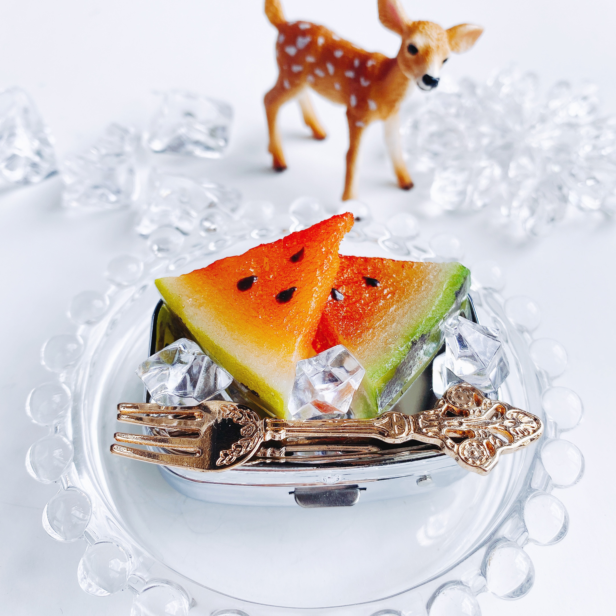 シャリシャリ氷すいかのピルケース スイーツデコ Iichi ハンドメイド クラフト作品 手仕事品の通販