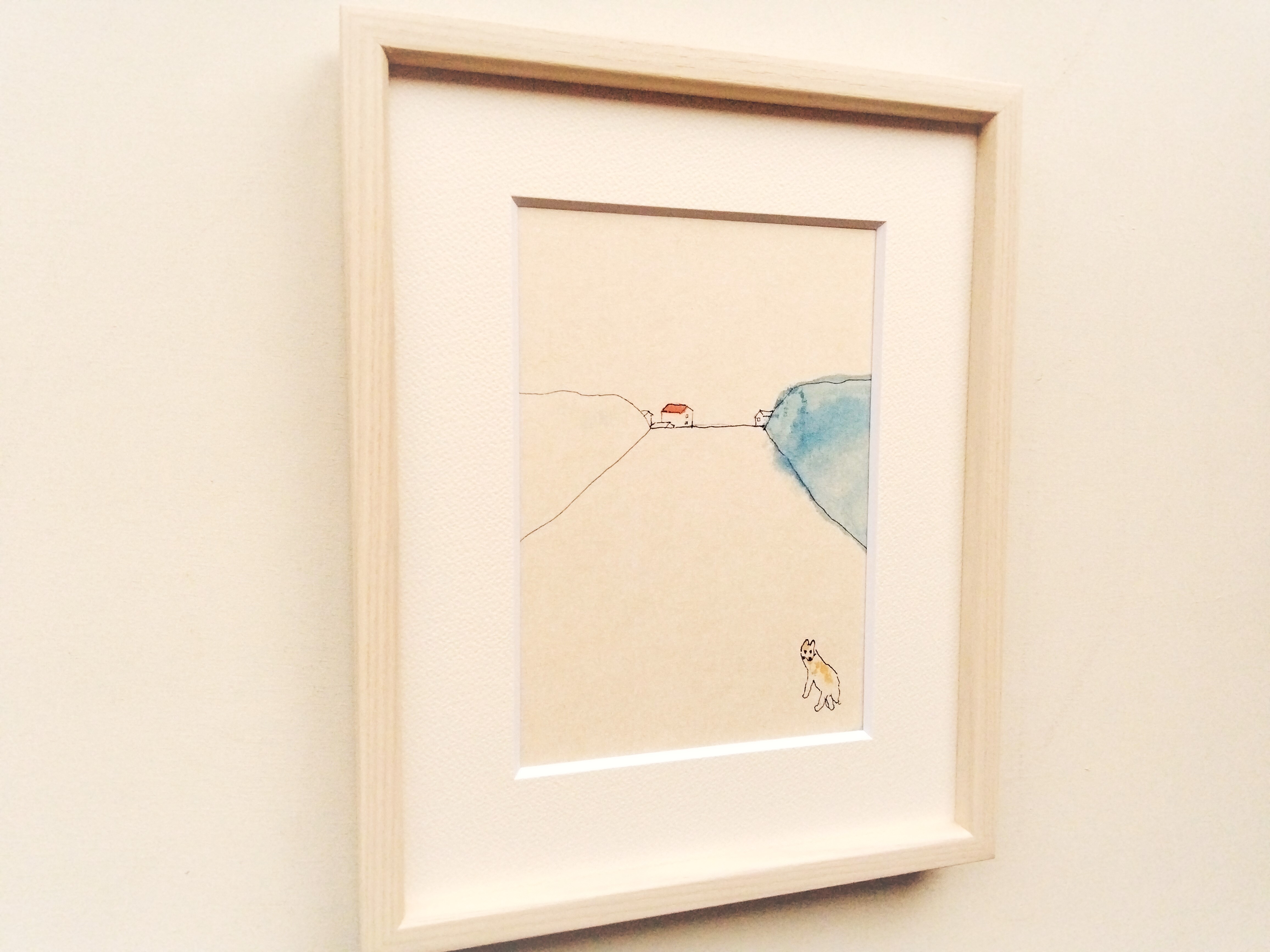 原画「帰り道」 水彩イラスト ※木製額縁入り | iichi ハンドメイド 
