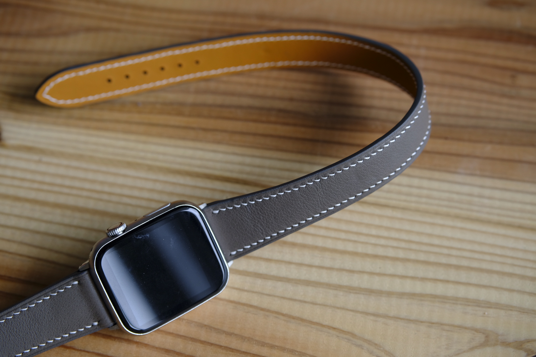 3450円 上品な Apple Watchベルト 時計ベルト レザー 腕時計 革 二重巻き ブルー 3450円 上品な Apple Watchベルト 時計ベルト レザー 腕時計 革 二重巻き ブルー