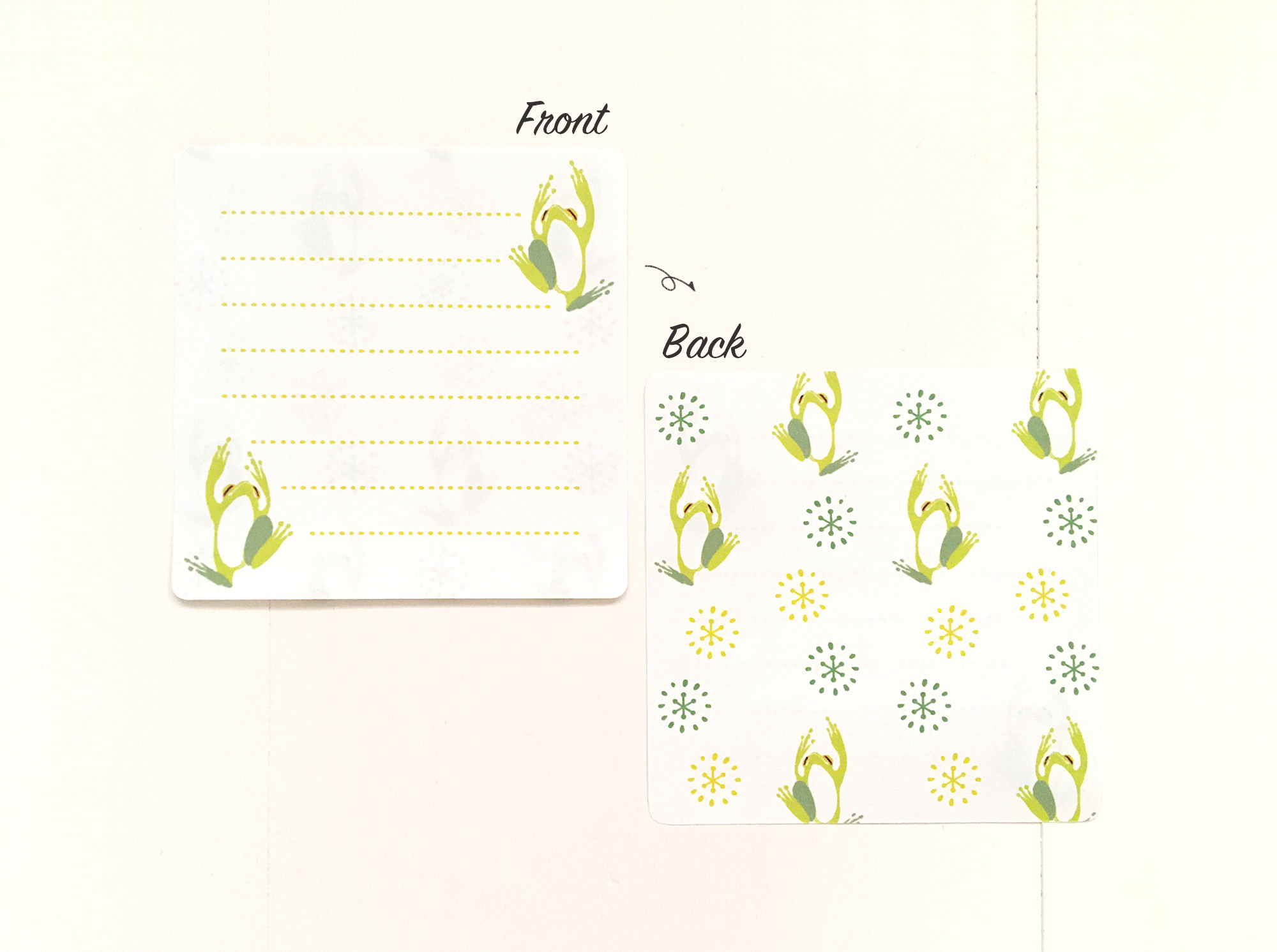 スクエアメモ カエル 枚入 伝言メモや気軽なお手紙に 便箋 一筆箋 メモ帳 動物 蛙 アマガエル Iichi ハンドメイド クラフト作品 手仕事品の通販