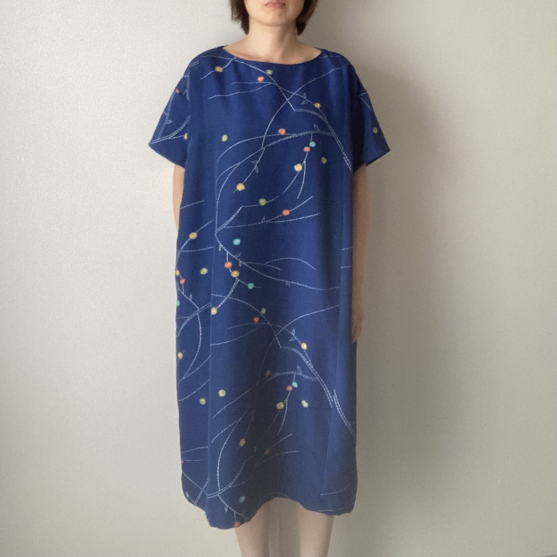 56 手染め大輔 着物リメイク 絽 紗 ワンピース