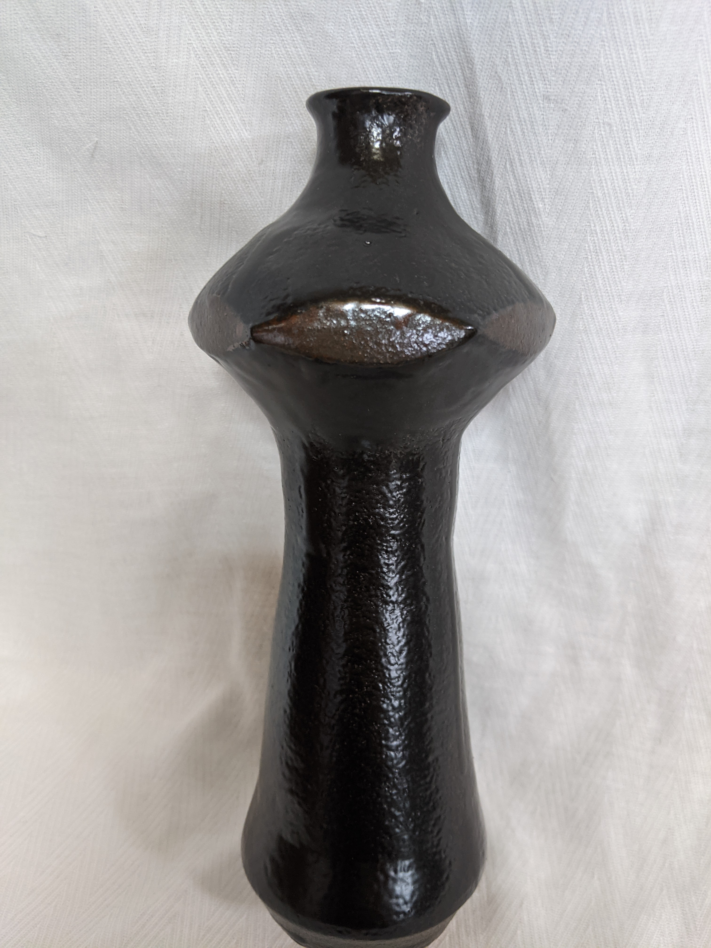 花瓶 紐作りの黒い貴婦人 Iichi ハンドメイド クラフト作品 手仕事品の通販