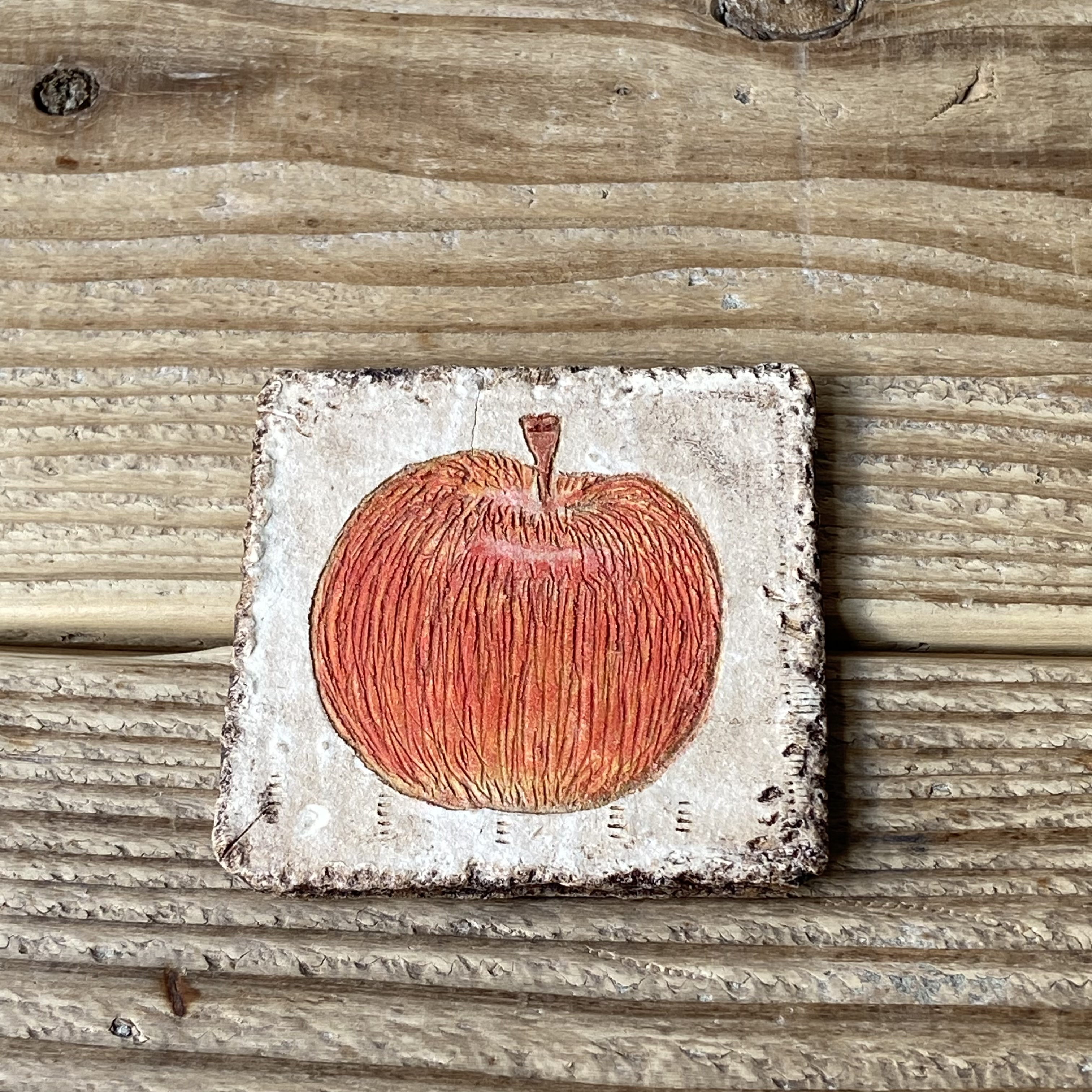 ☆希少品☆ デンマーク製 Knabstrup りんごの木 陶板-