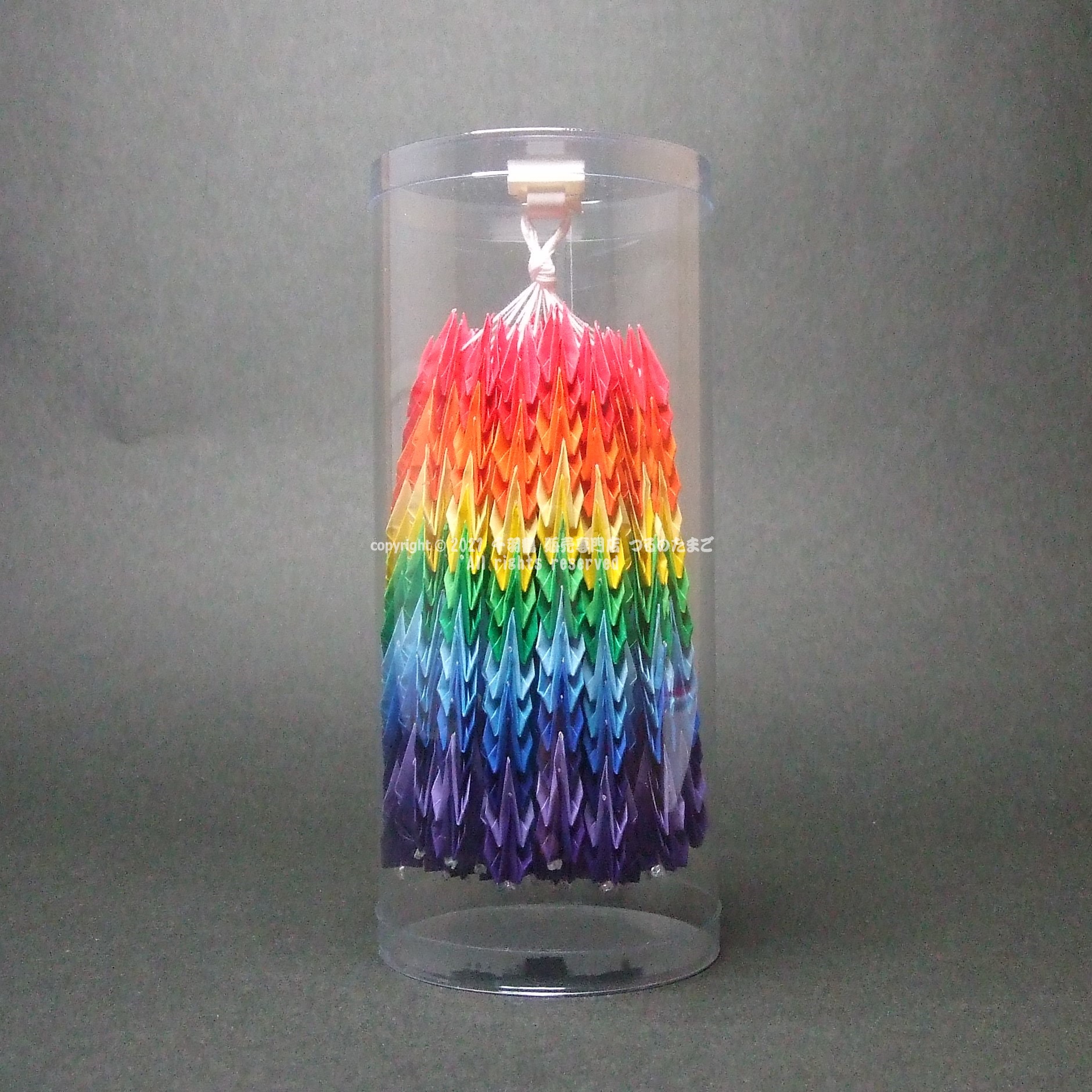 綺麗に見える比率にこだわった ３６０度眺める ケース入り千羽鶴 大サイズ Iichi ハンドメイド クラフト作品 手仕事品の通販