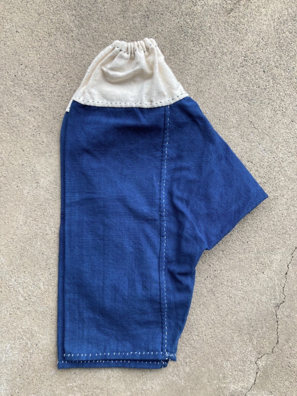 レンテン族　レンテンパンツ　藍染め　手織りラオス