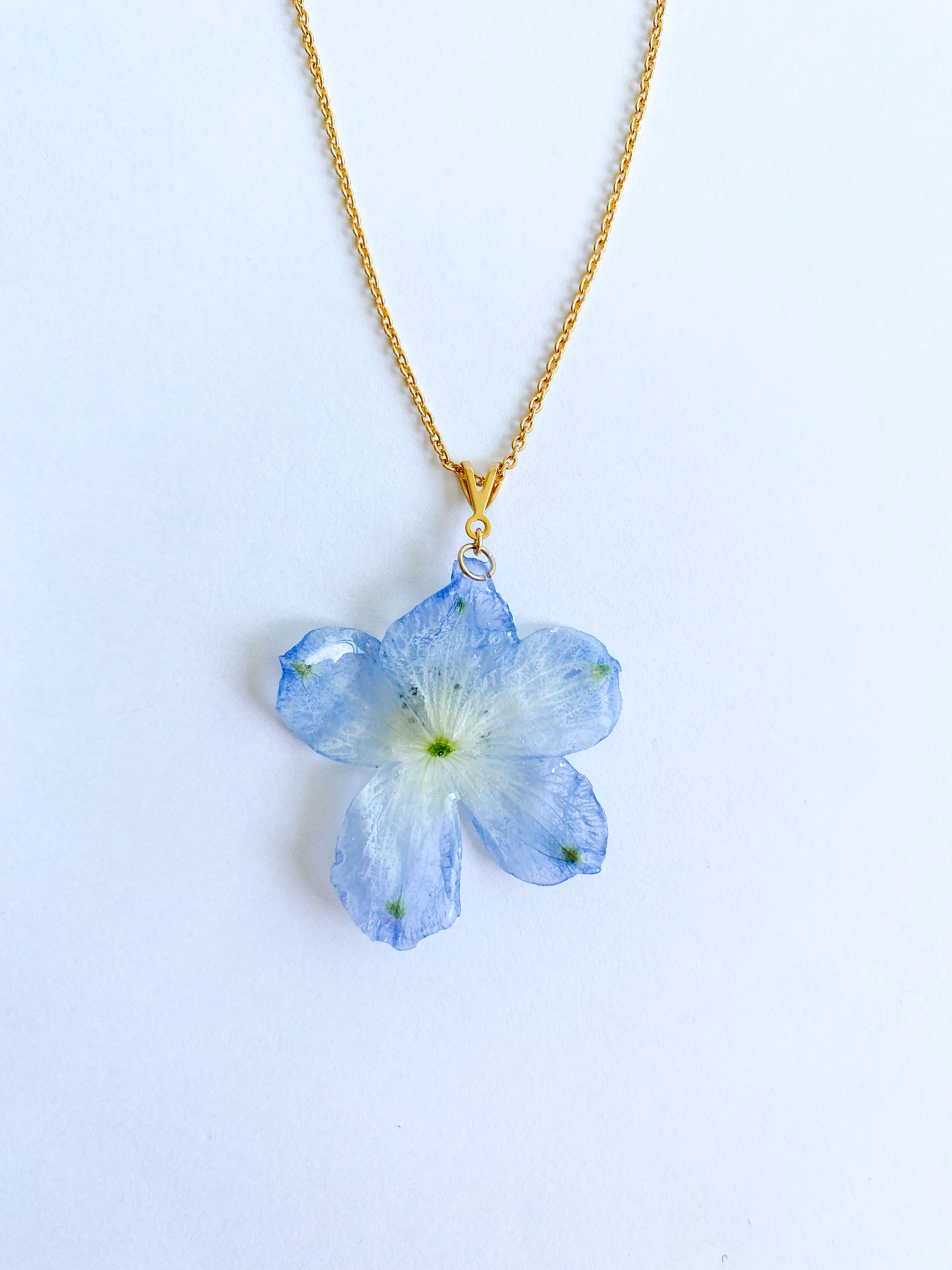 デルフィニウム ネックレス 生花のアクセサリー Iichi ハンドメイド クラフト作品 手仕事品の通販