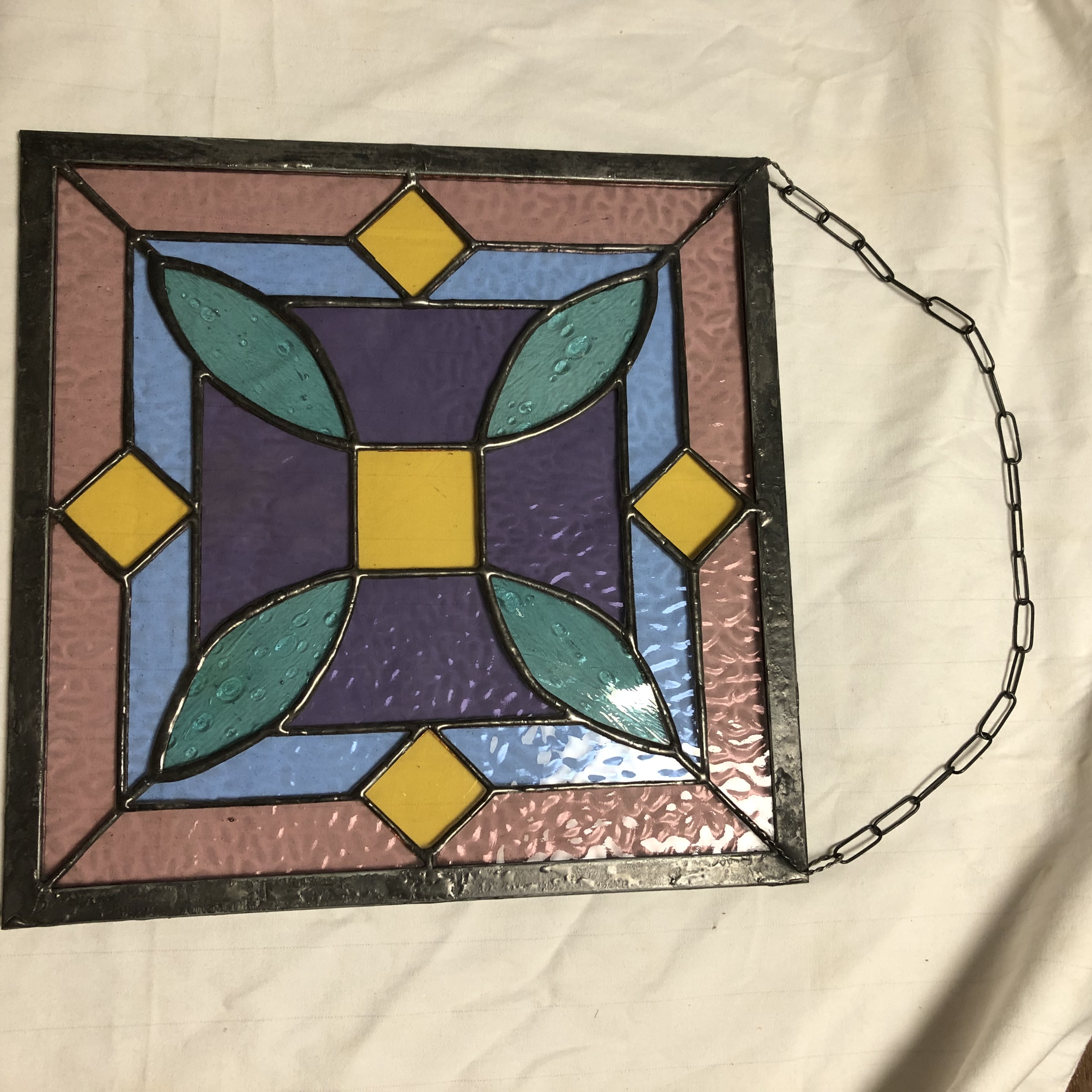 くすみカラーステンドグラス パネル Iichi ハンドメイド クラフト作品 手仕事品の通販