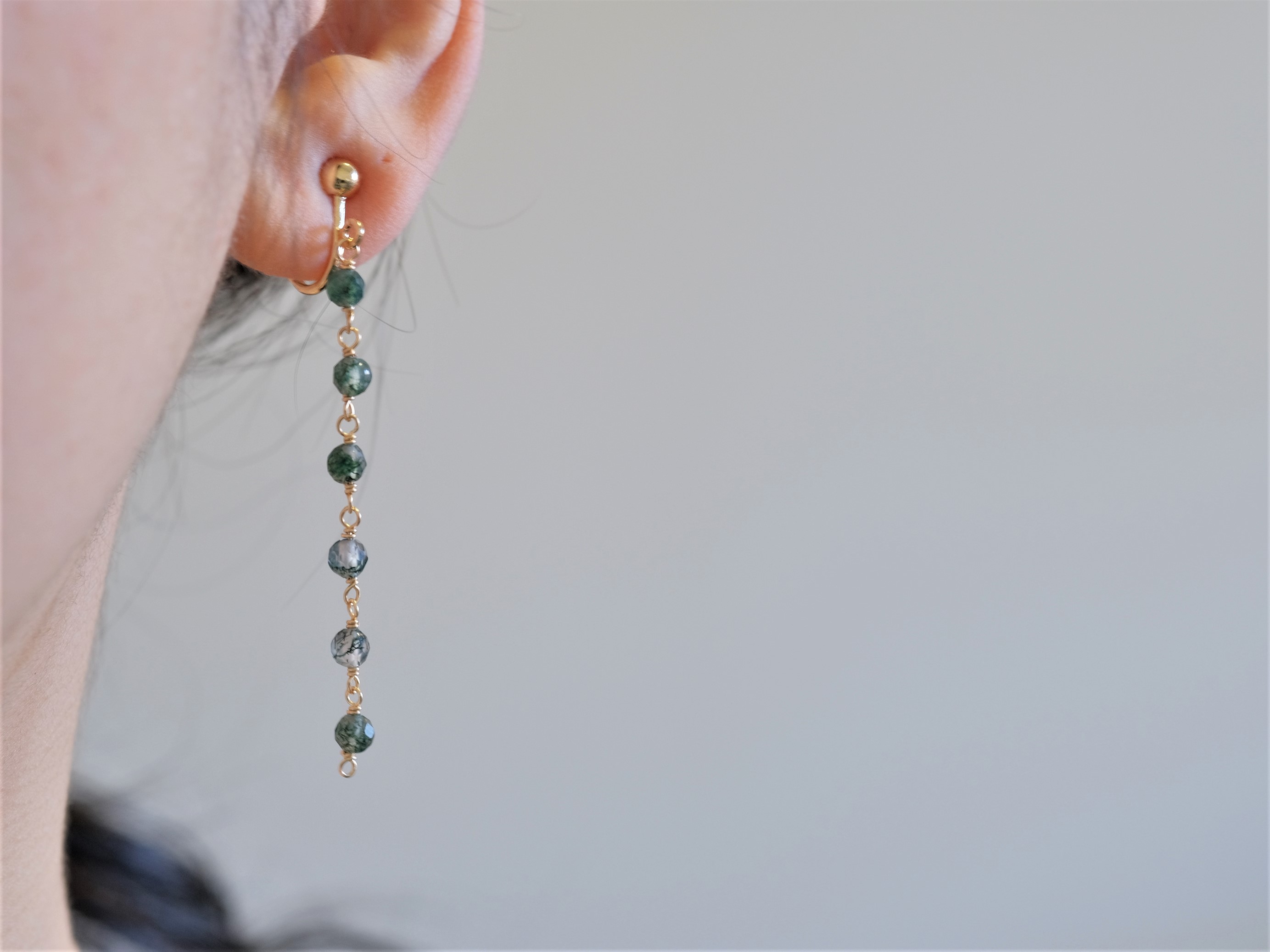 Agate ロングチェーンピアス Ninki Futtou ピアス Zetaschools Org