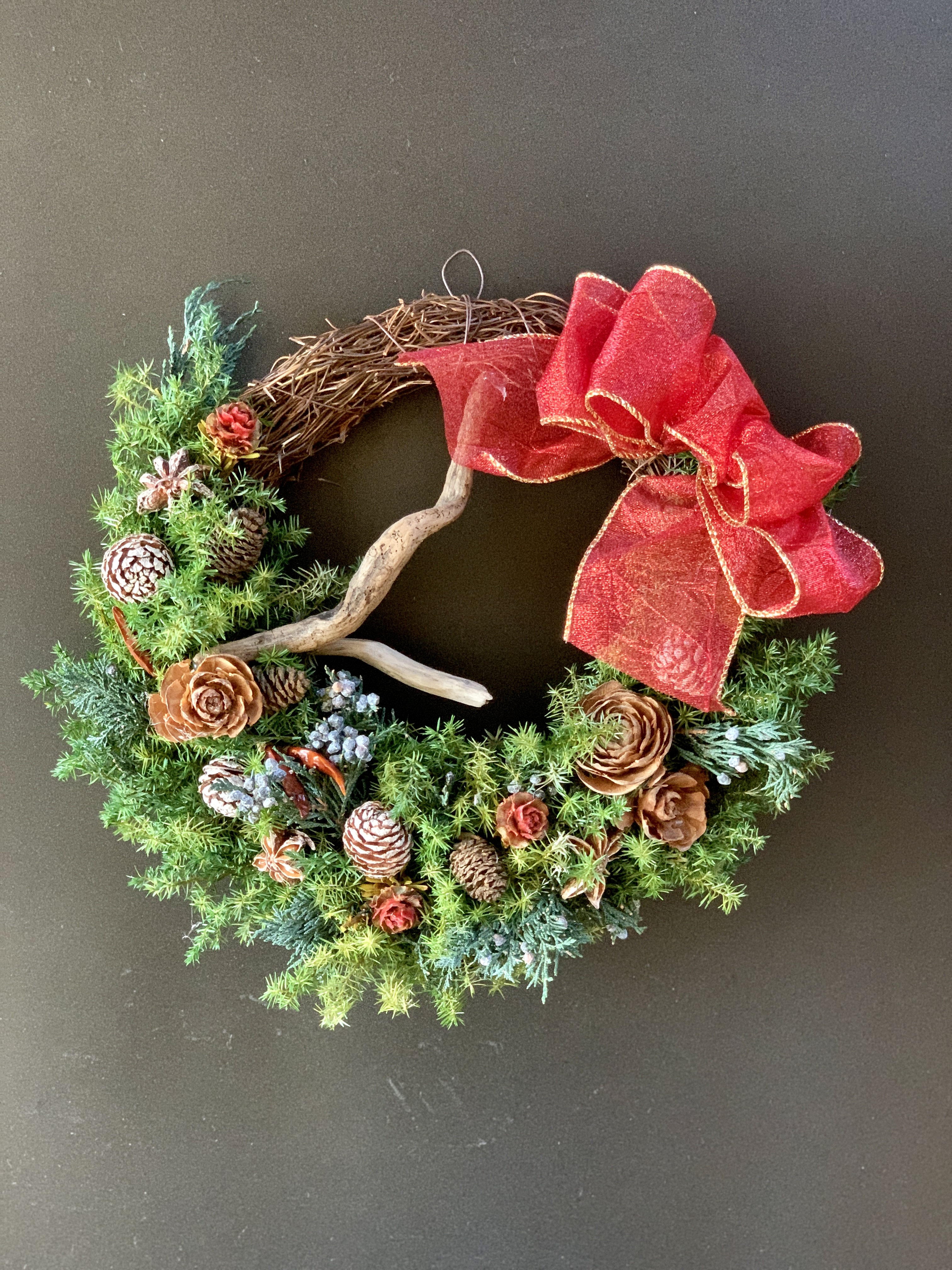 ナチュラル素材クリスマスリース 玄関 クリスマス インテリア ナチュラル Iichi ハンドメイド クラフト作品 手仕事品の通販