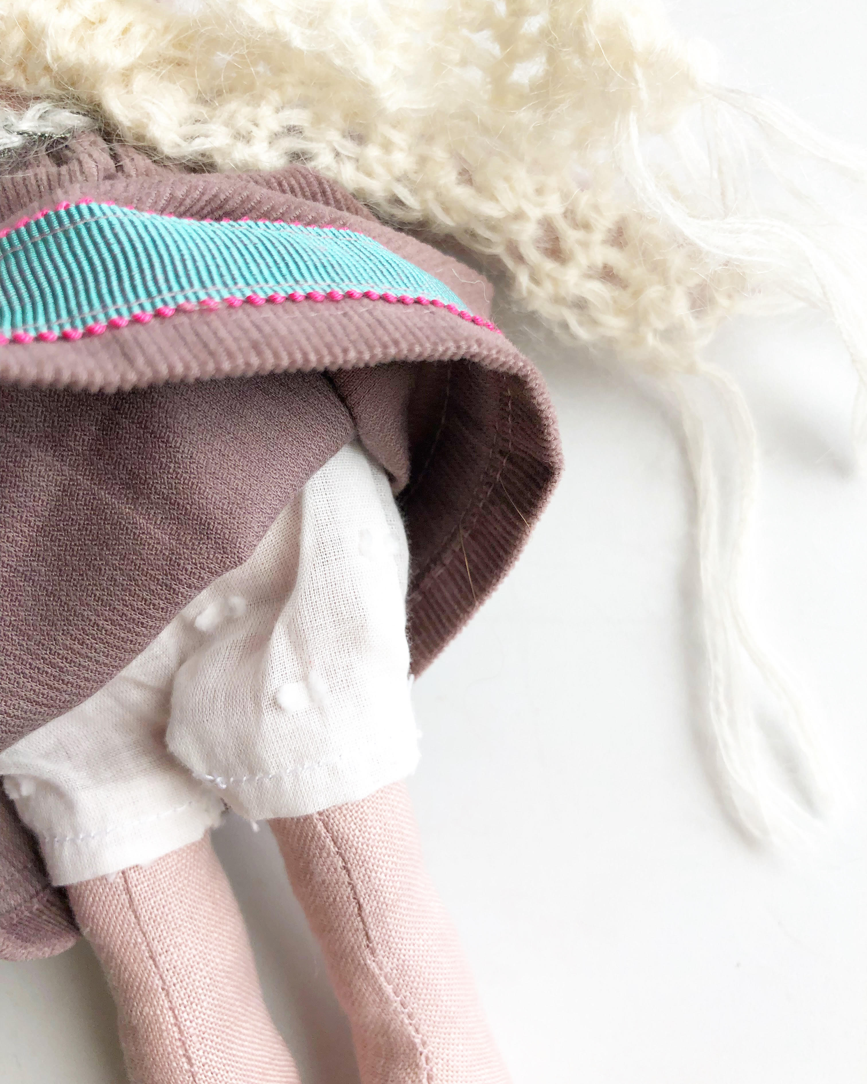 Snow Rabbit 麻 グレイッシュピンク Iichi ハンドメイド クラフト作品 手仕事品の通販