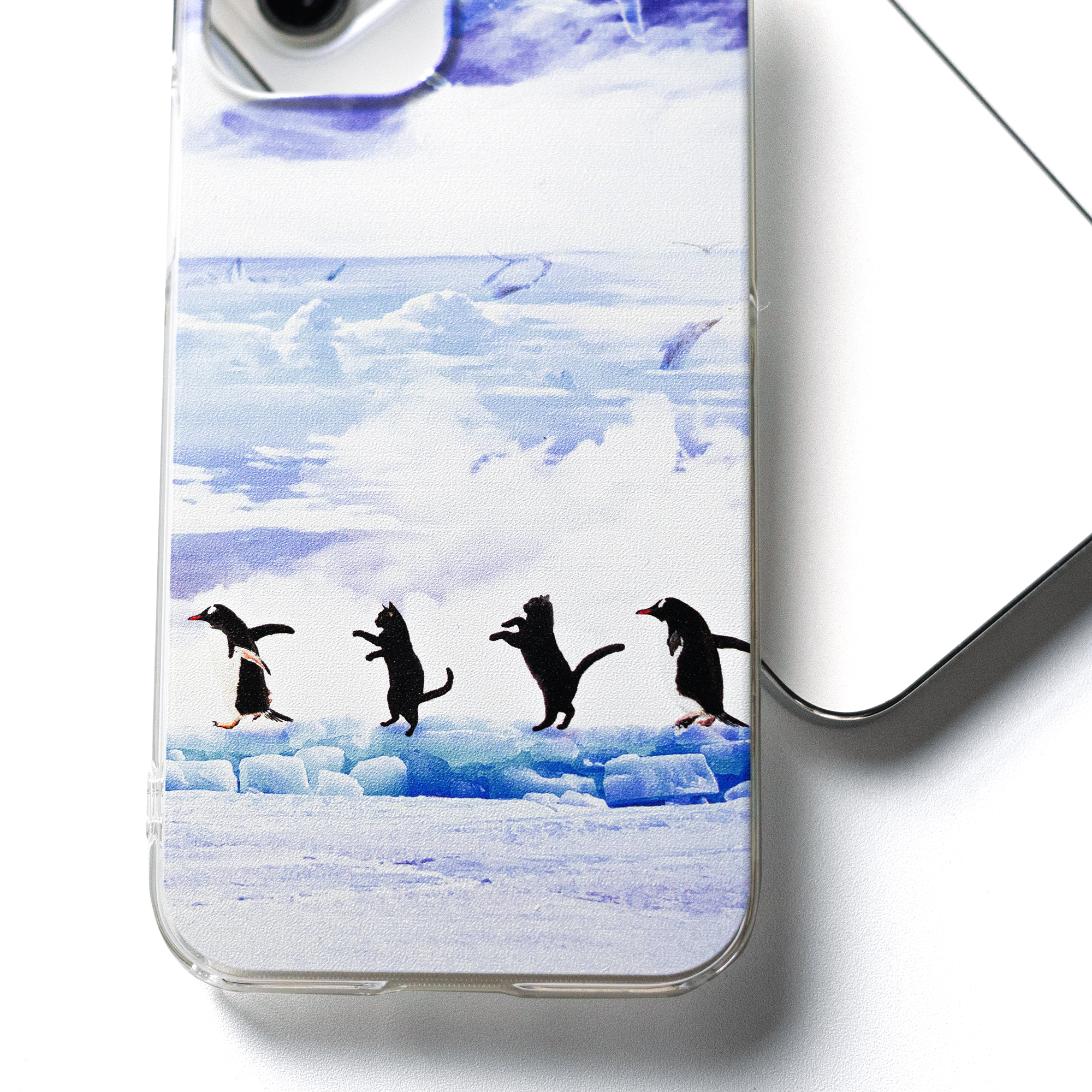 注文後の変更キャンセル返品 Iphone 11 Pro 泳ぐ ペンギン スマホケース アートケース スマートフォン カバー Seiwa Hd Com