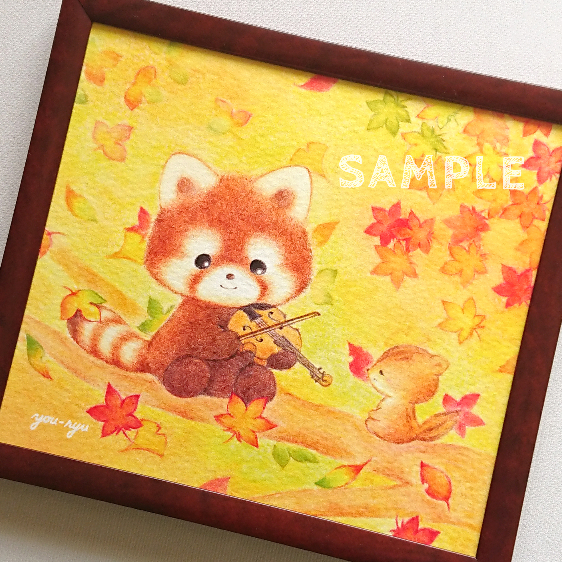 額付イラスト 秋色のメロディー Iichi ハンドメイド クラフト作品 手仕事品の通販 額付イラスト 秋色のメロディー Iichi ハンドメイド クラフト作品 手仕事品の通販