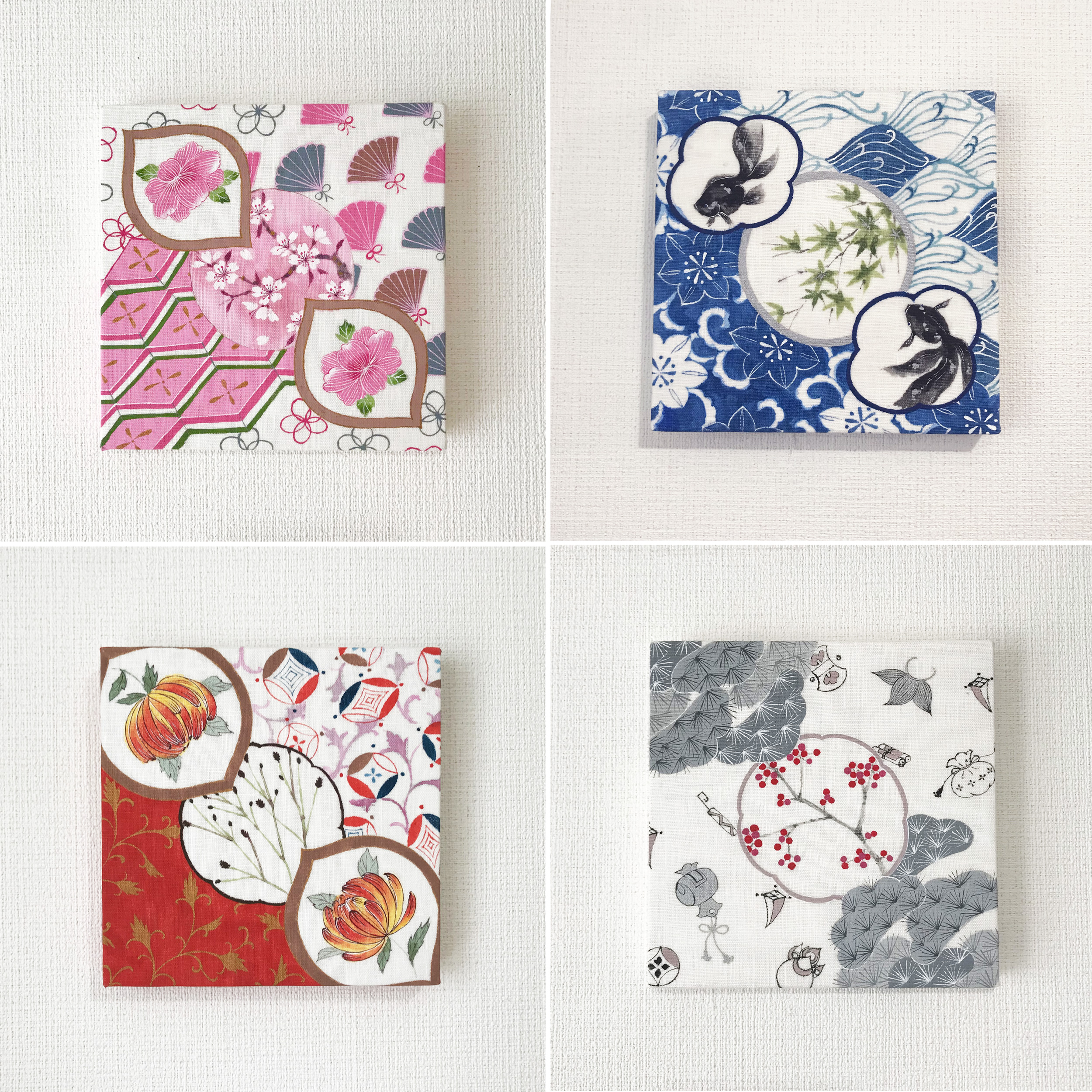 四季のウォールデコ リネンパネル Iichi ハンドメイド クラフト作品 手仕事品の通販