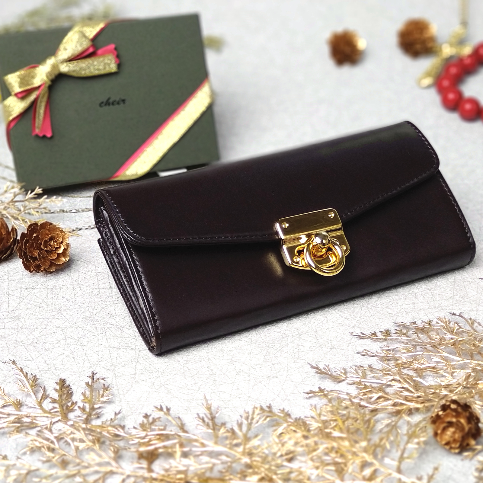 送無 一点物 革の長財布 容量たっぷり 使いやすいから人気の形 ビターチョコ Iichi ハンドメイド クラフト作品 手仕事品の通販