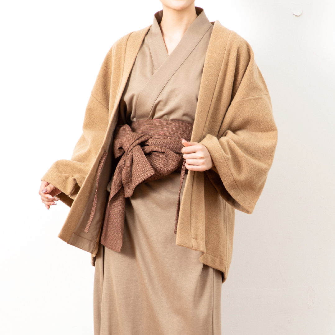 羽織ガウン ウール ブラウン 尾州ウール使用 部屋着 半纏 着物 和服 Iichi ハンドメイド クラフト作品 手仕事品の通販 羽織ガウン ウール ブラウン 尾州ウール使用 部屋着 半纏 着物 和服 Iichi ハンドメイド クラフト作品 手仕事品の通販