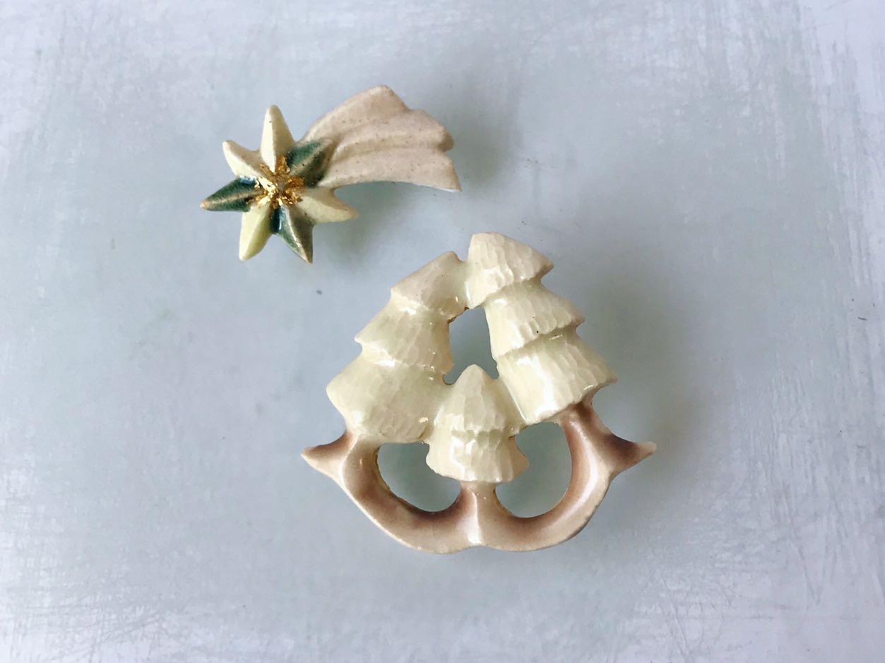 水晶の森 陶器ブローチ Iichi ハンドメイド クラフト作品 手仕事品の通販