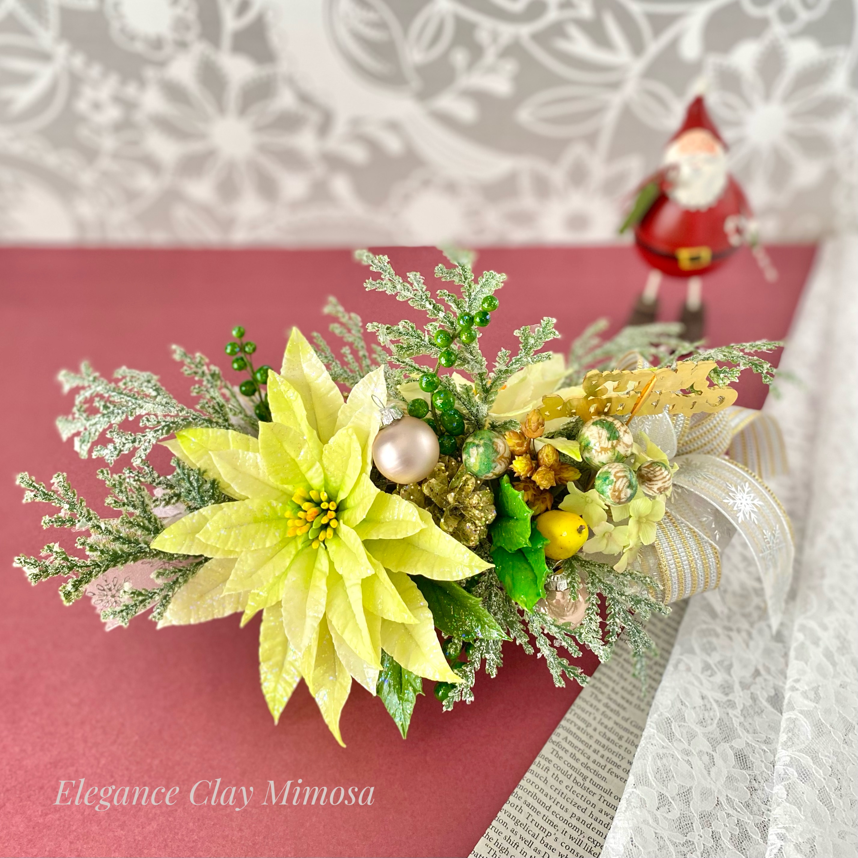 クリスマスアレンジメント Iichi ハンドメイド クラフト作品 手仕事品の通販