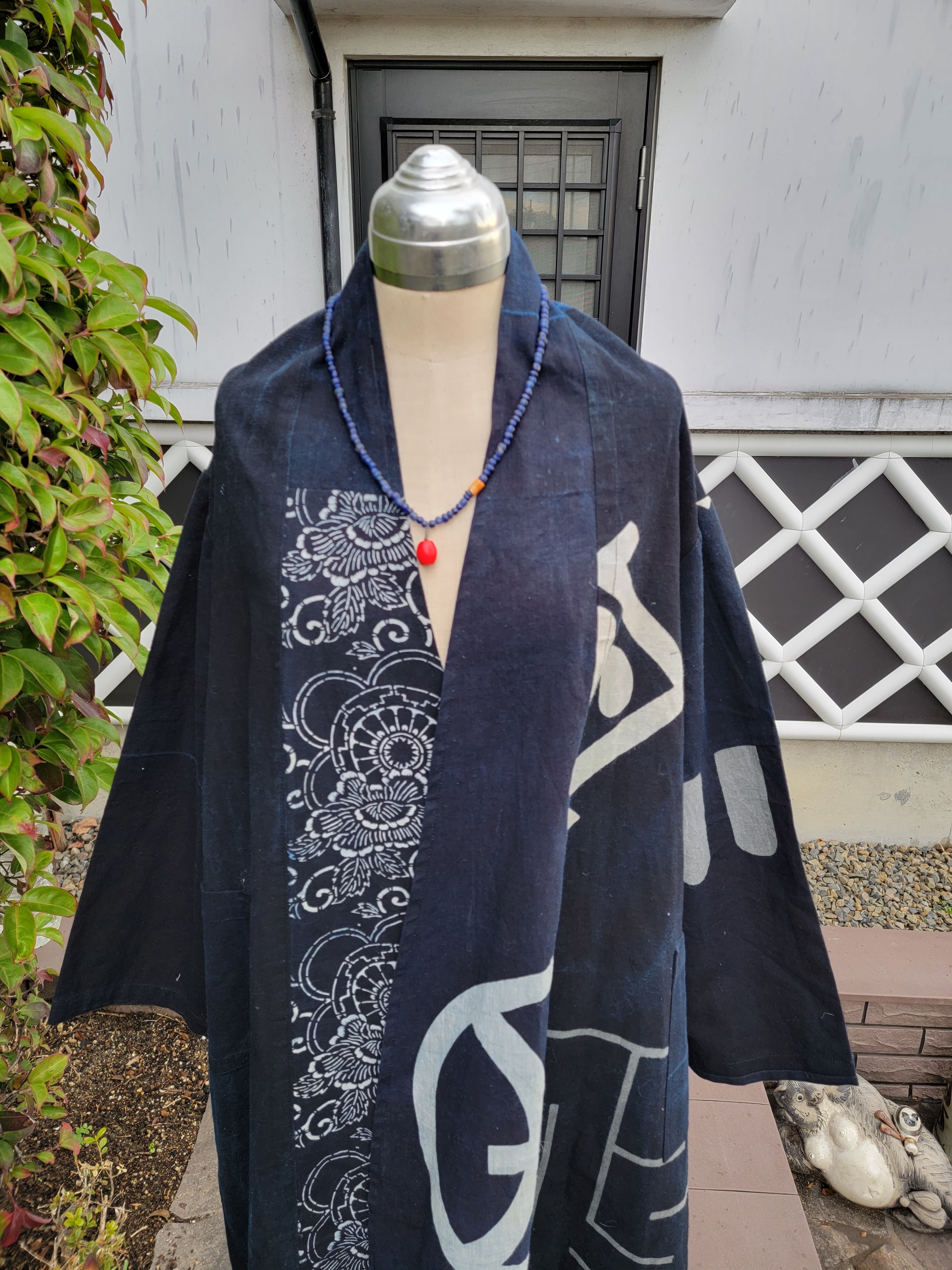 着物リメイク 手作り 型染め 半纏 コート | iichi ハンドメイド 着物リメイク 手作り 型染め 半纏 コート | iichi ハンドメイド