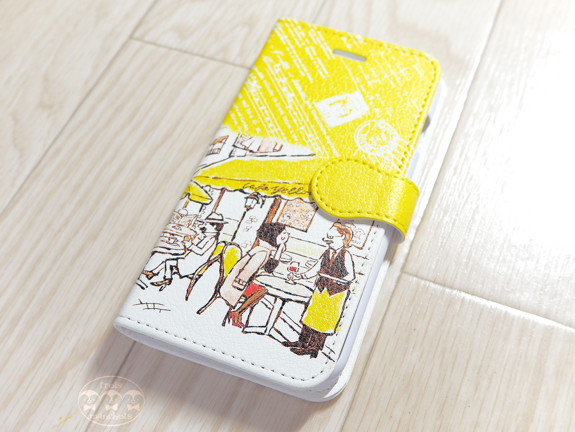 Cafe Yellowgroove Iphone手帳型スマホケース Iichi ハンドメイド クラフト作品 手仕事品の通販
