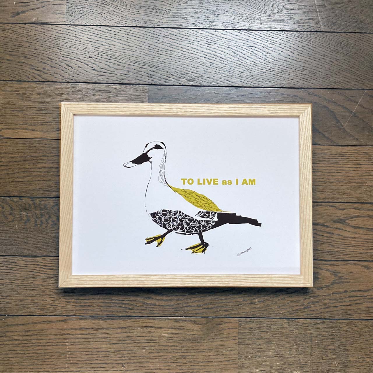 Animal カルガモ インテリアイラストポスター Iichi ハンドメイド クラフト作品 手仕事品の通販