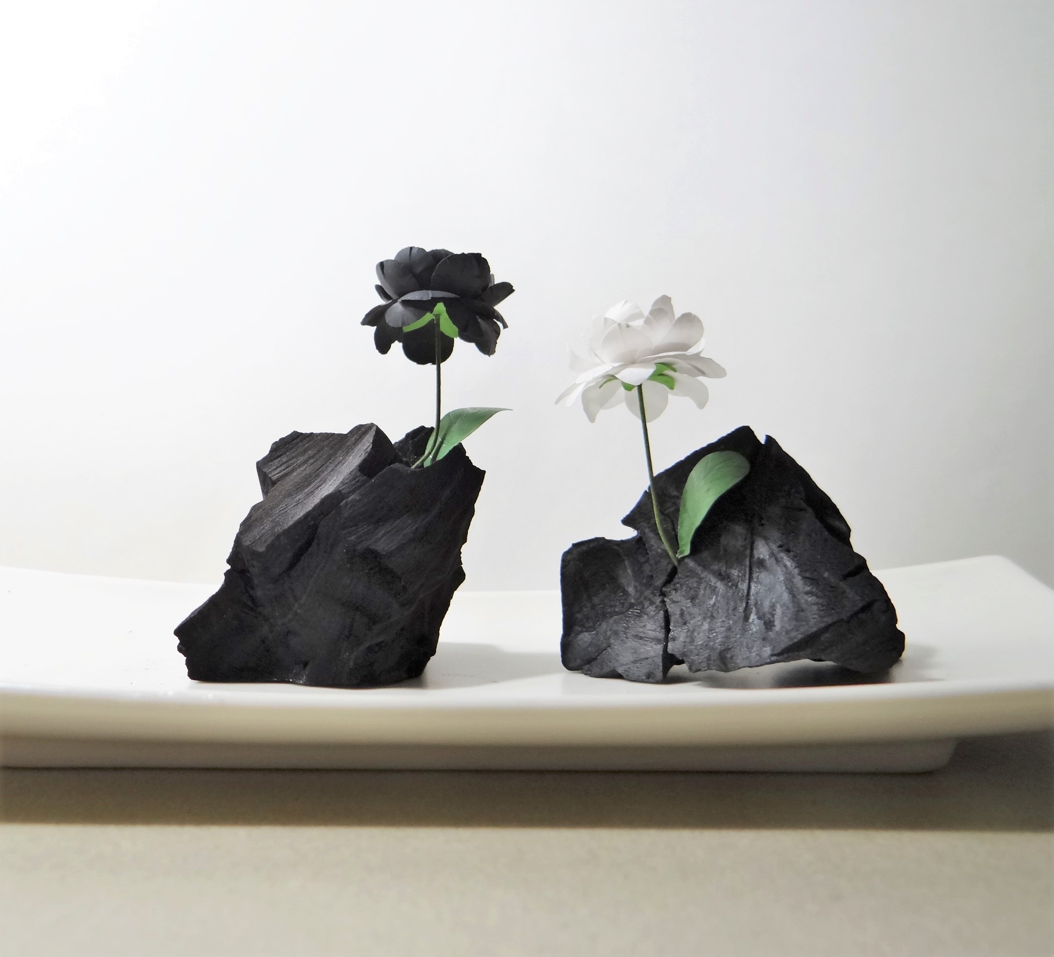 流木木炭オブジェ 白 Iichi ハンドメイド クラフト作品 手仕事品の通販