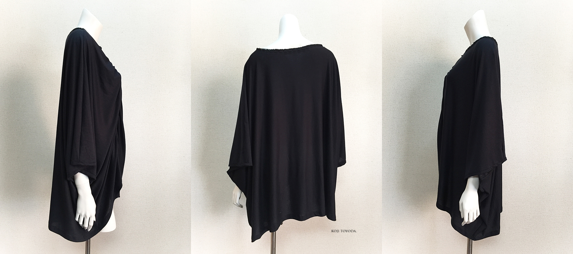 人気沸騰 1点もの デザイン画付き ゆったりアシメトリートップス トップス