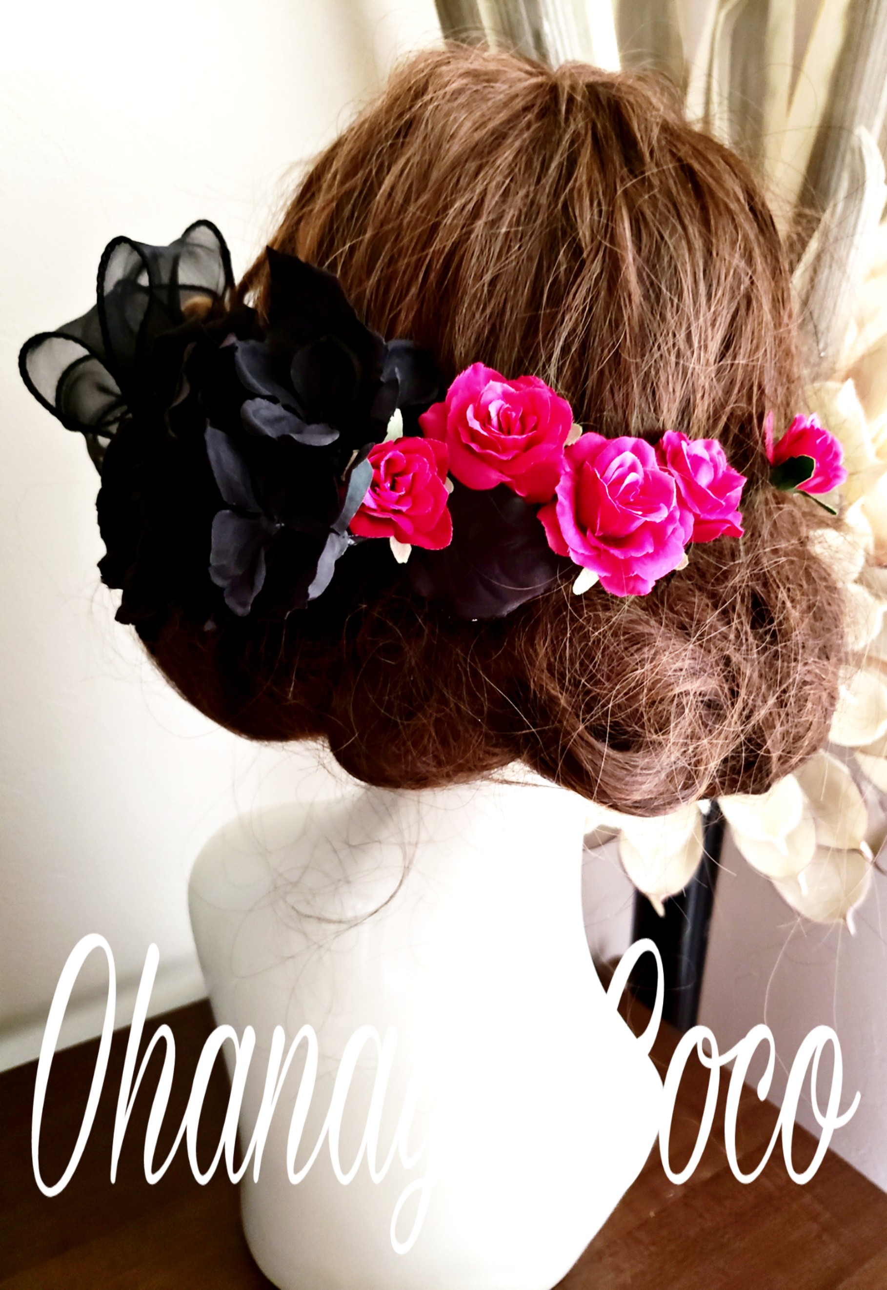 艶姫 オーガンジーリボンと薔薇の髪飾り13点set No8 Iichi ハンドメイド クラフト作品 手仕事品の通販