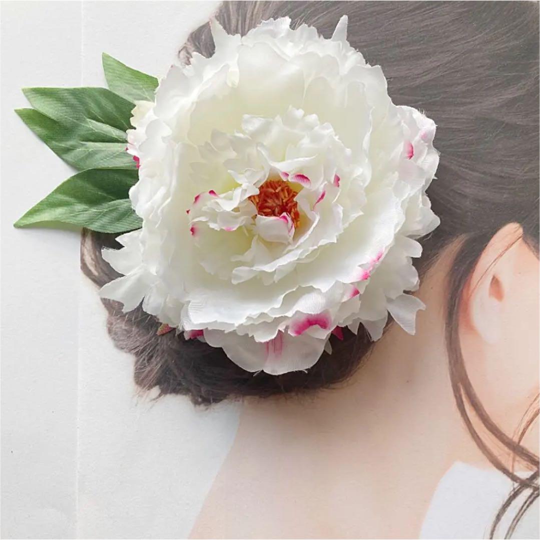 芍薬髪飾り 和装 チャイナドレス 謝恩会 成人式ヘア Iichi ハンドメイド クラフト作品 手仕事品の通販