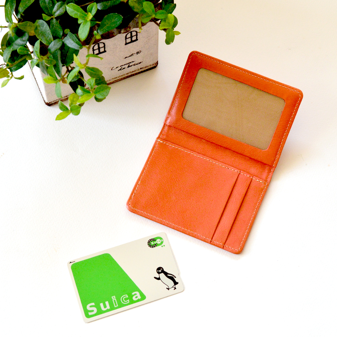 横型二つ折りパスケース ソフトレザー 本革 製パスケース カードケース Mk 3011 S Iichi ハンドメイド クラフト作品 手仕事品の通販