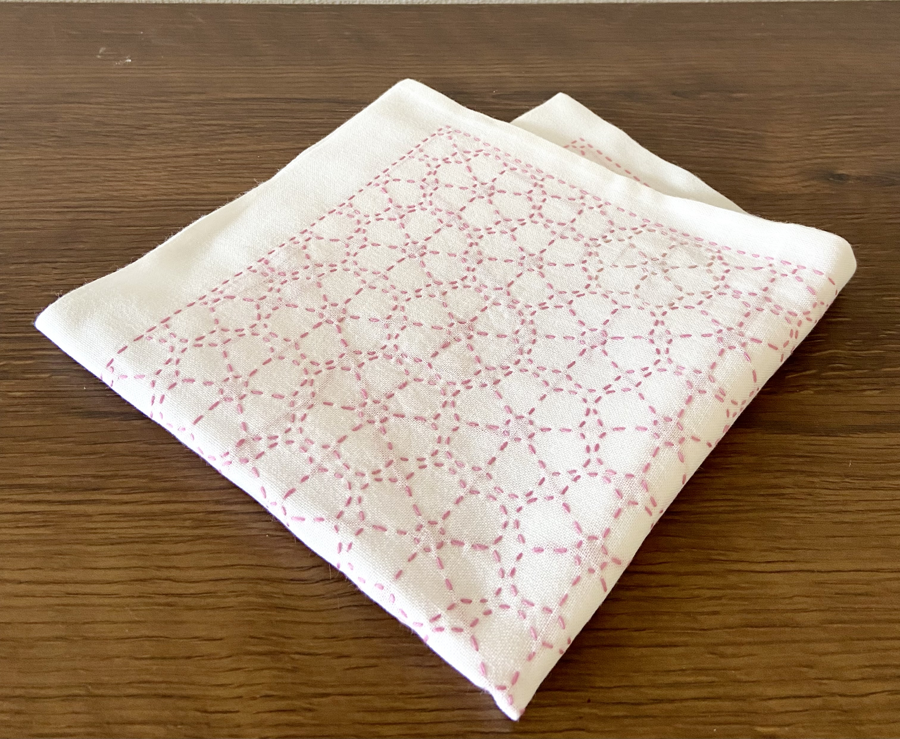 ハンドメイド　刺子　布巾　2枚セット　No.2