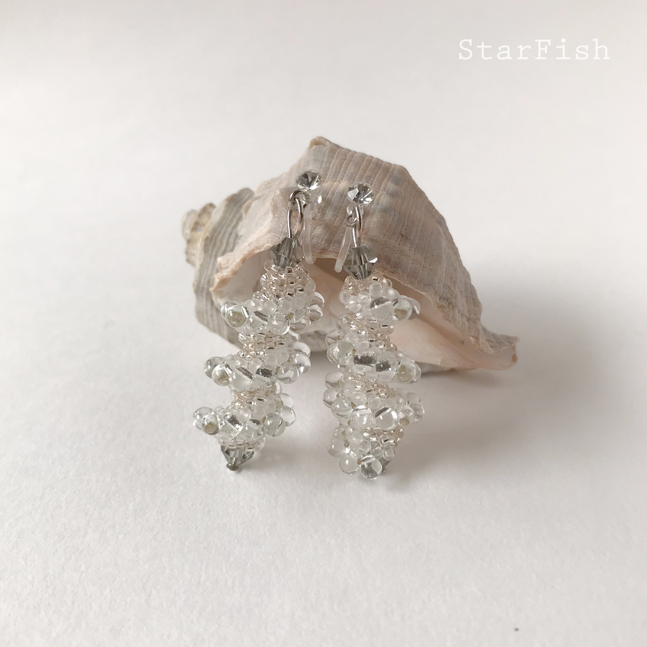 ネコザメタマゴ ノンホールピアス ピアス 猫ざめ卵 螺旋 L37 Iichi ハンドメイド クラフト作品 手仕事品の通販