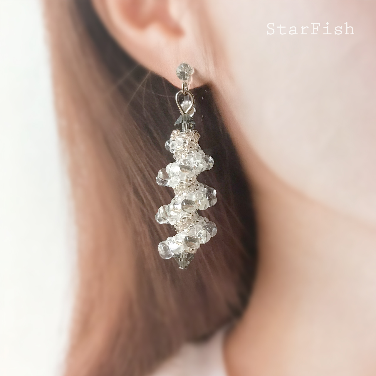 ネコザメタマゴ ノンホールピアス ピアス 猫ざめ卵 螺旋 L37 Iichi ハンドメイド クラフト作品 手仕事品の通販