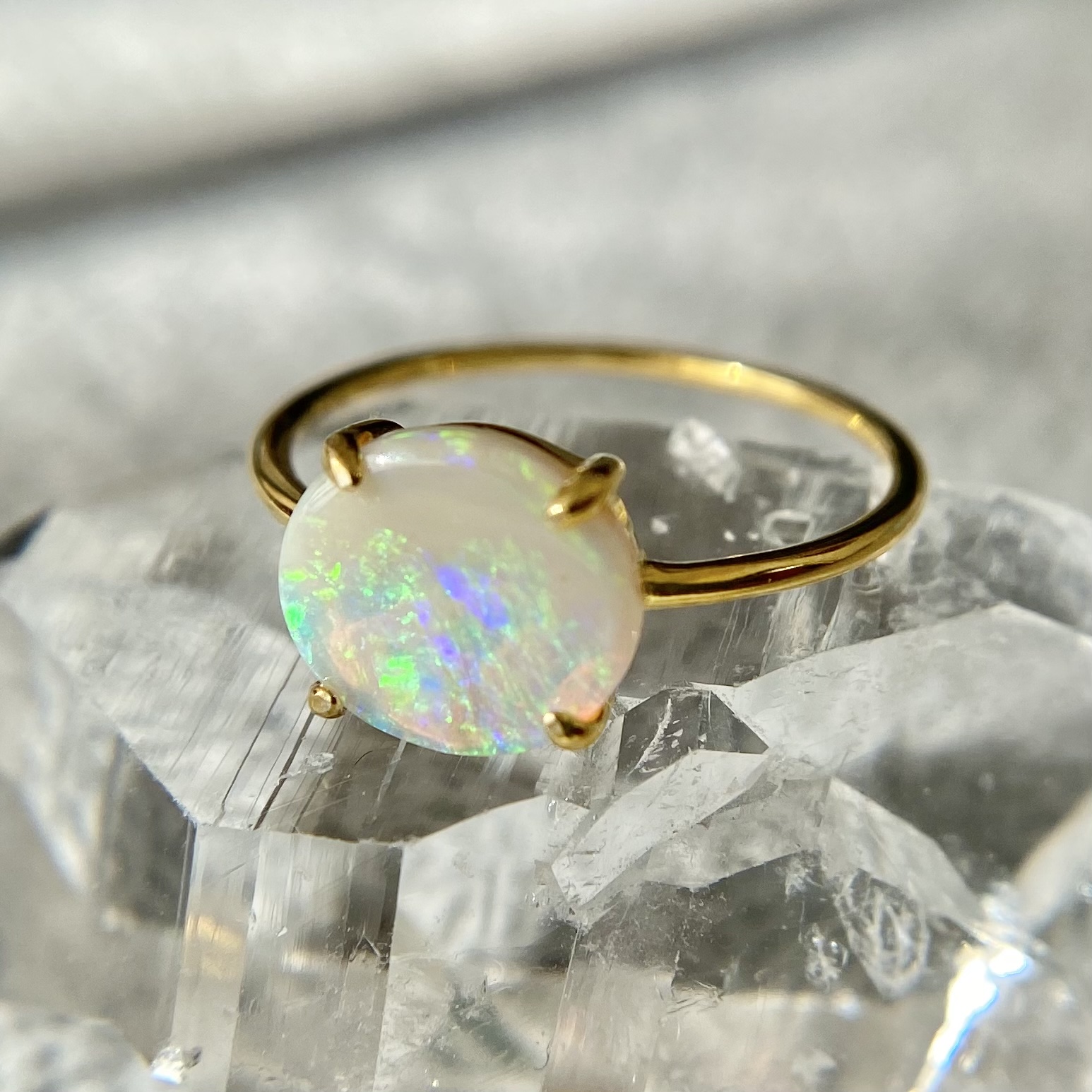 ジュエリーluijewelry ルイジュエリー opal ring オパールリング k14