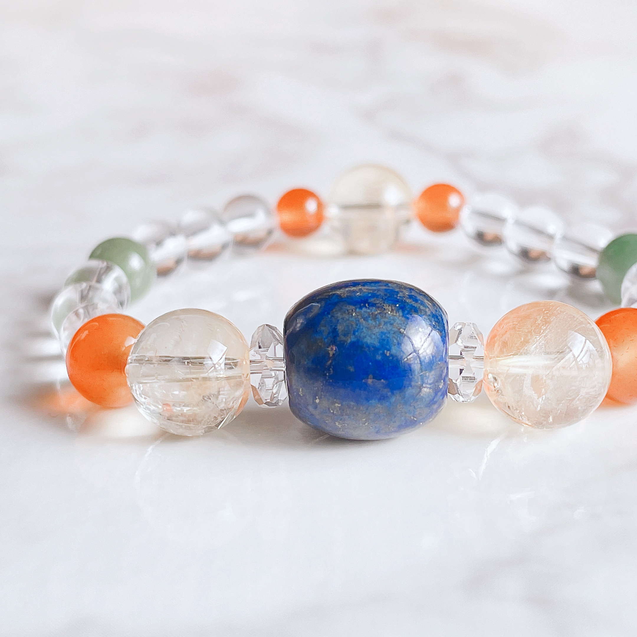 太陽のエネルギーで心身ともに元気になる/シトリン/パワーストーンブレスレット 太陽のエネルギーで心身ともに元気になる/シトリン