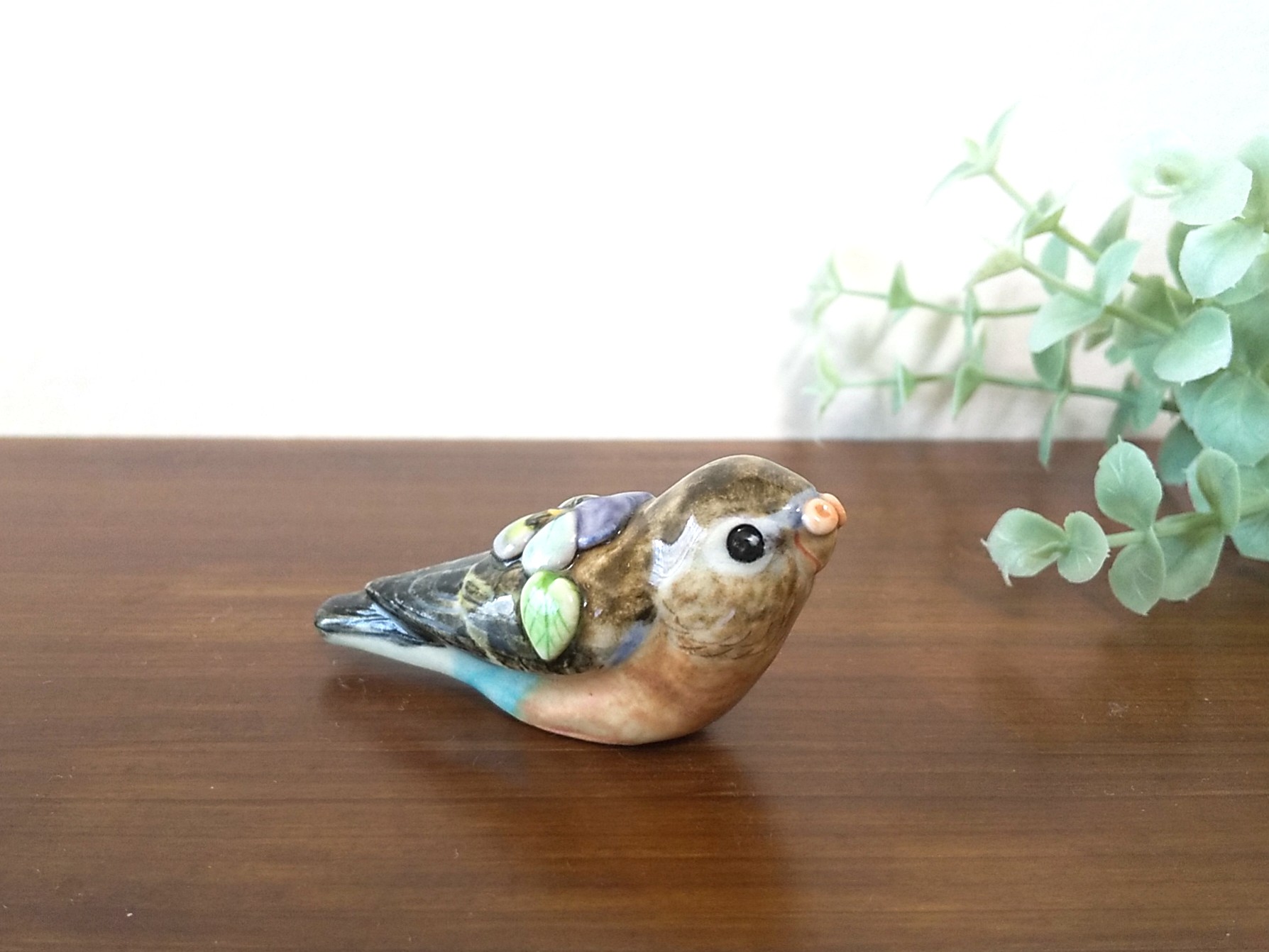 陶飾り アキクサインコ ビオラ Iichi ハンドメイド クラフト作品 手仕事品の通販