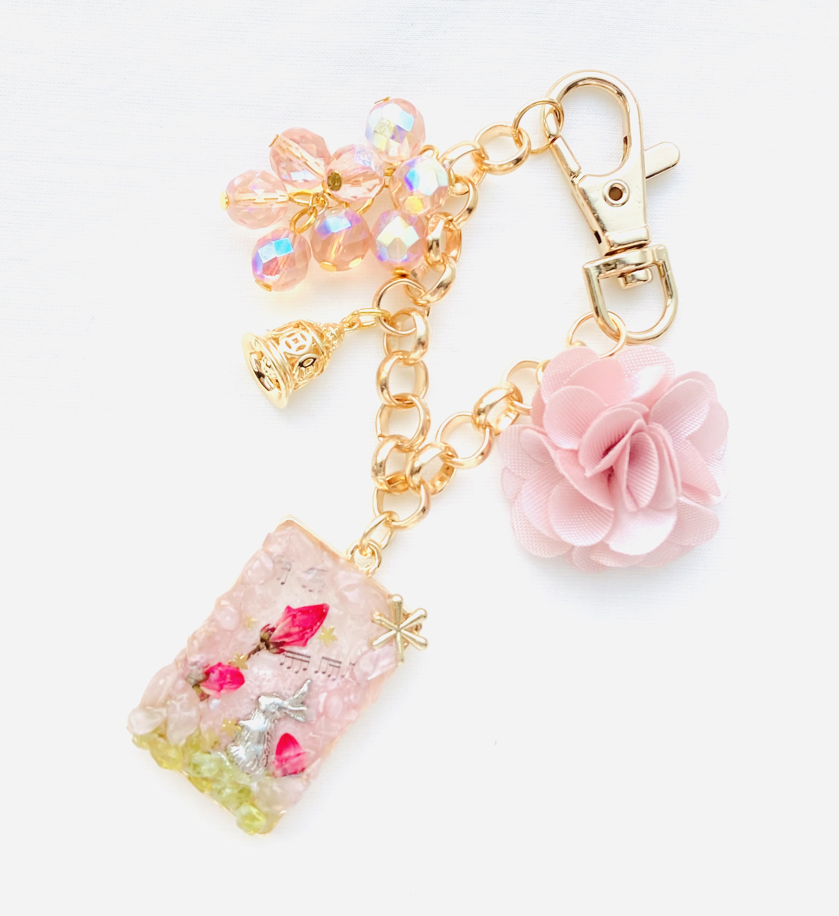 スクエアバッグチャーム まだ知らぬ花 Iichi ハンドメイド クラフト作品 手仕事品の通販