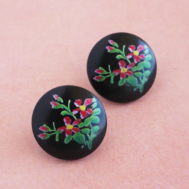 お花のボタン 15mm 3個 フランス製 Iichi ハンドメイド クラフト作品 手仕事品の通販