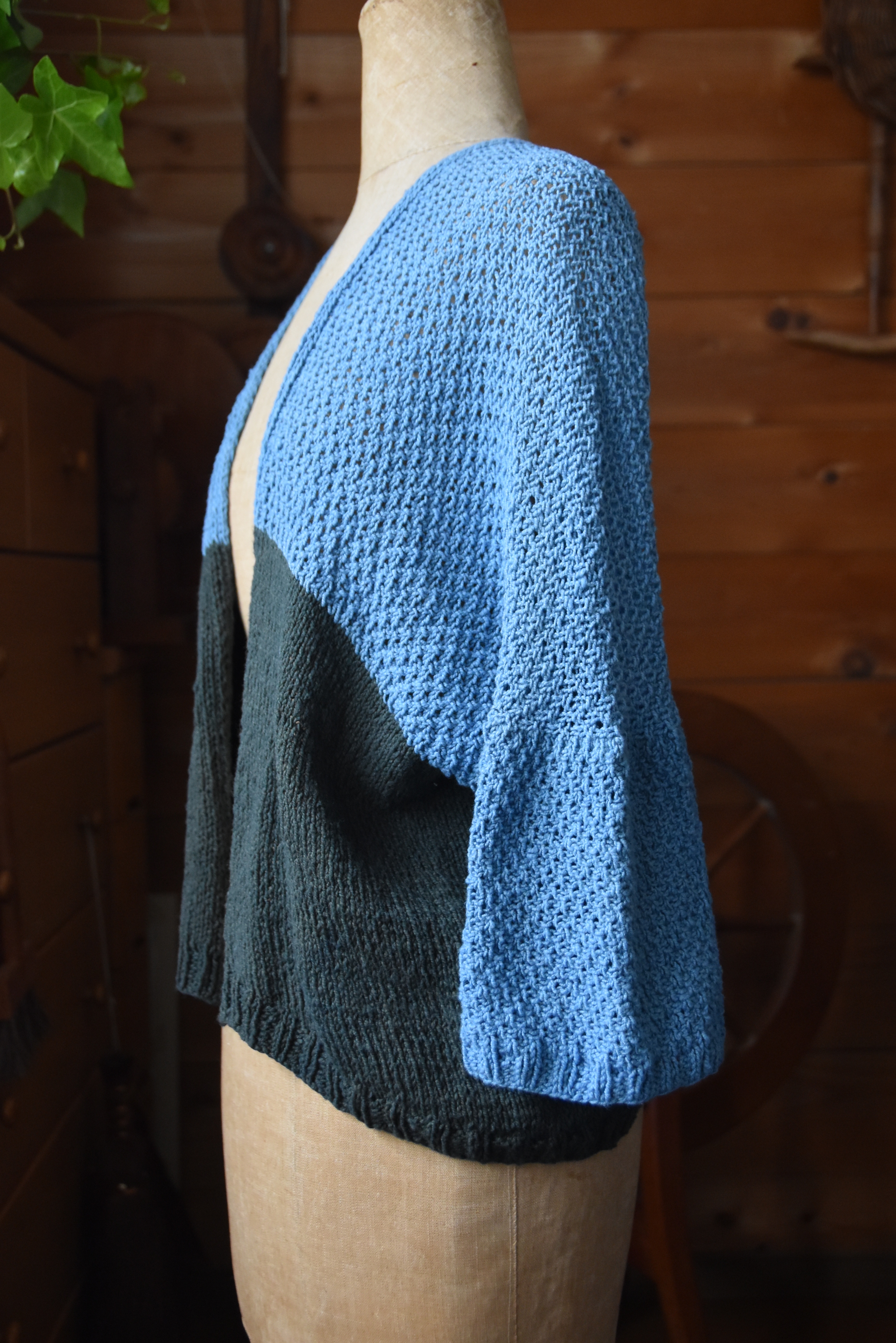 男女兼用 カジュアルウェア ￼手紡ぎオーガニックコットン 手編み