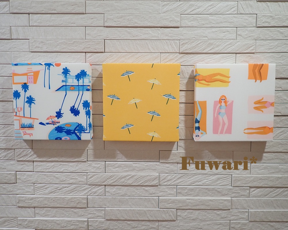 3枚セット 15 15cm 軽量ファブリックパネル 夏の思い出 P2 37 Iichi ハンドメイド クラフト作品 手仕事品の通販