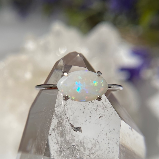 11号/天然オパールリング0.69ct/オーストラリアCoober Pedy産産原石
