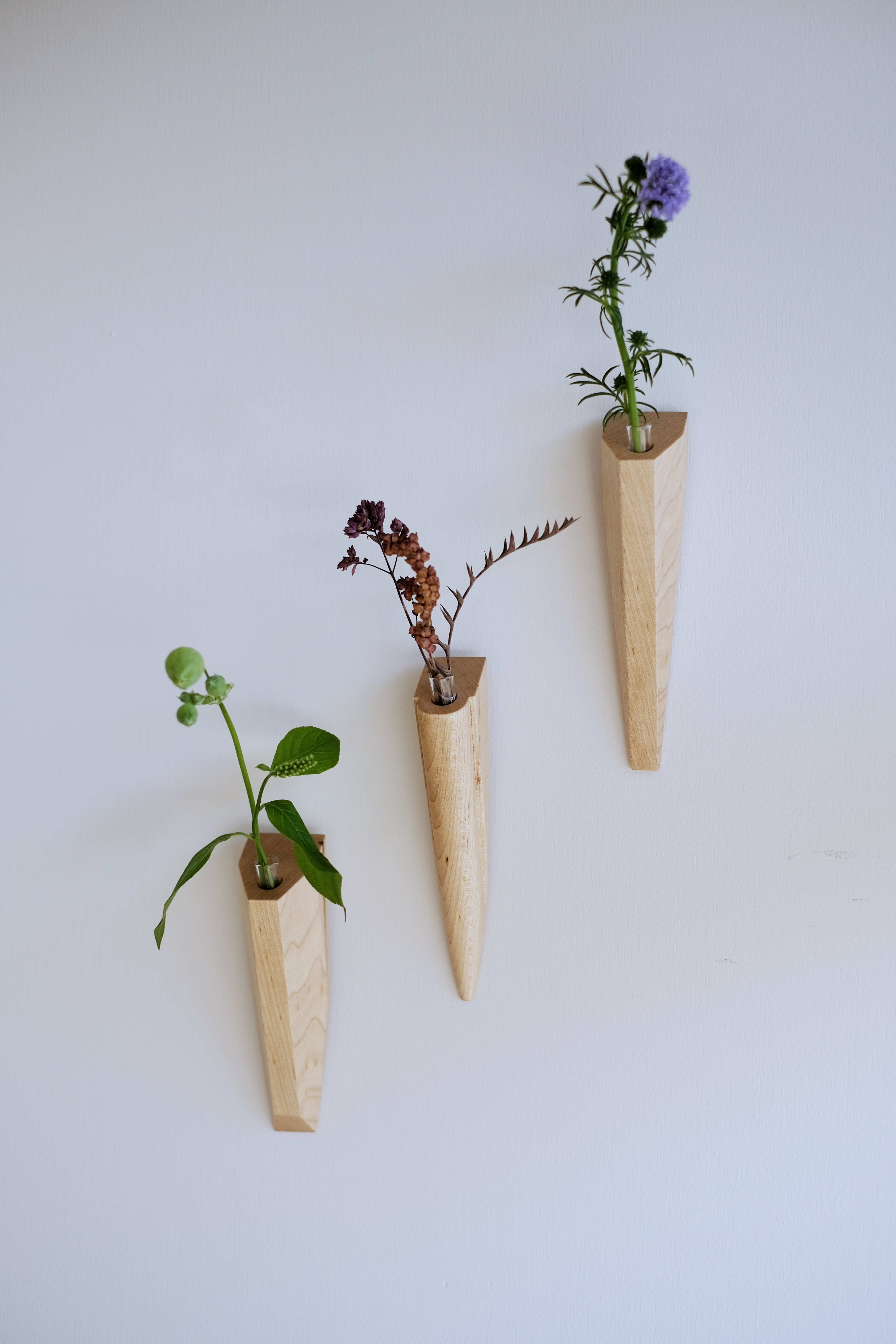 壁掛け一輪挿し ハードメープル 3個セット Iichi ハンドメイド クラフト作品 手仕事品の通販 壁掛け一輪挿し ハードメープル 3個セット Iichi ハンドメイド クラフト作品 手仕事品の通販
