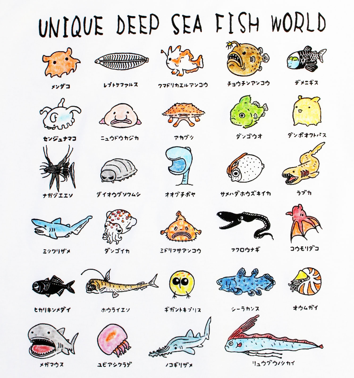 ユニークな深海魚の世界 レディースタイプ Iichi ハンドメイド クラフト作品 手仕事品の通販