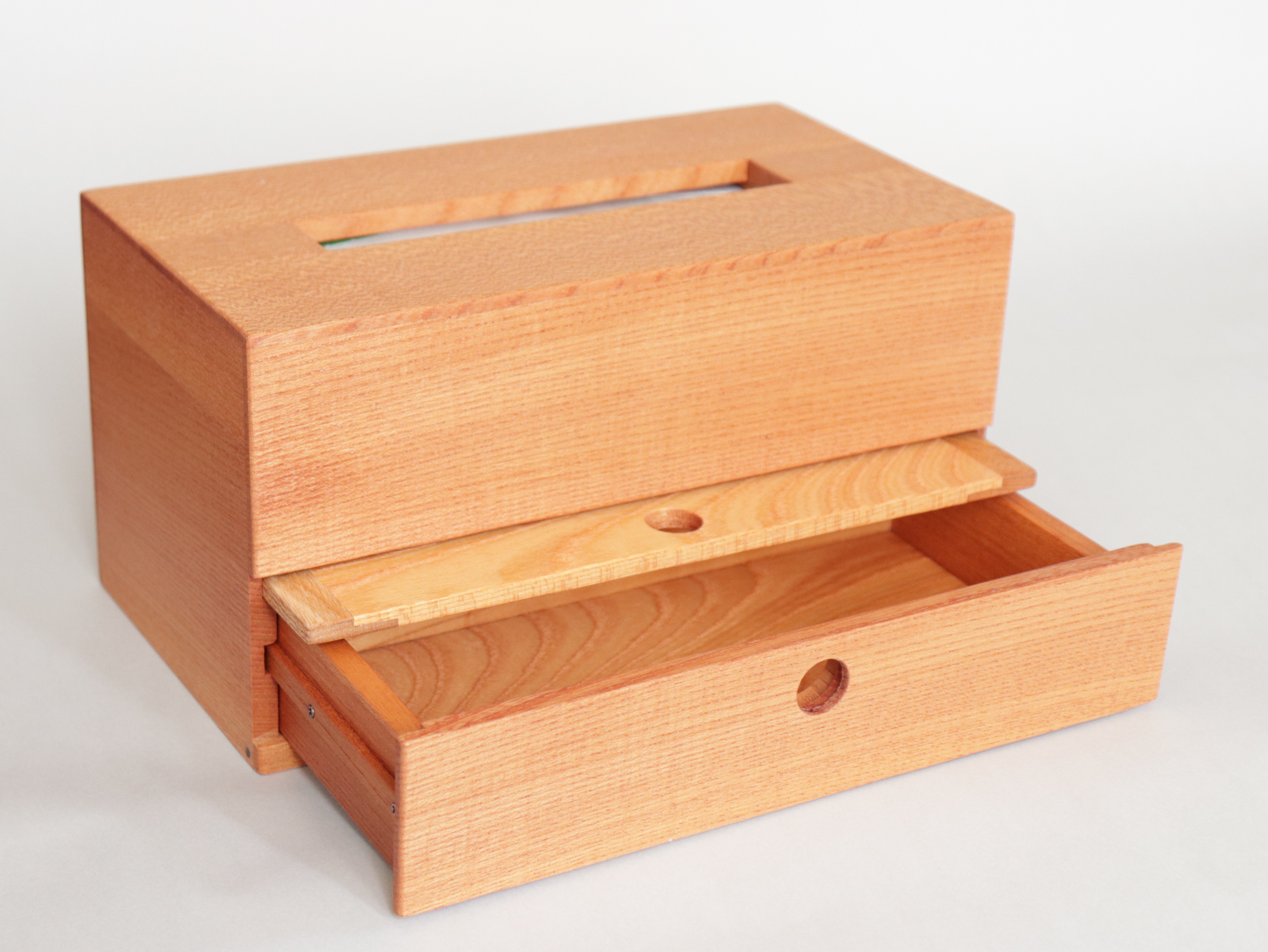 神代ケヤキ　柾目　ティッシュ箱　無垢材　埋もれ木　銘木　オーダー品