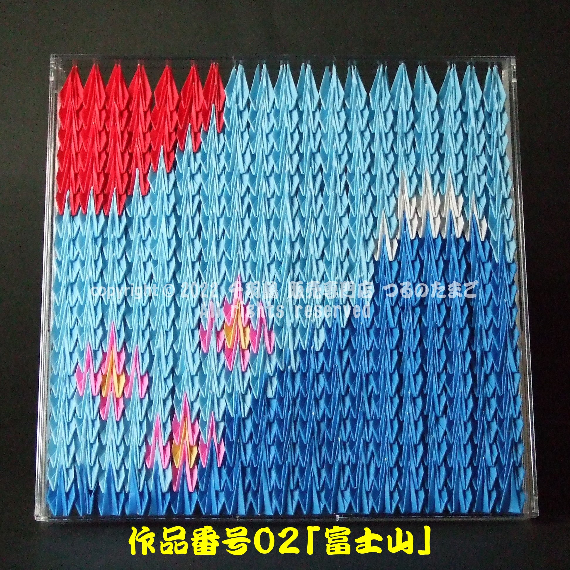 糸でつづらない 吊るさない 折り鶴で描く 折り鶴 アート 選べる 全4作品 Iichi ハンドメイド クラフト作品 手仕事品の通販