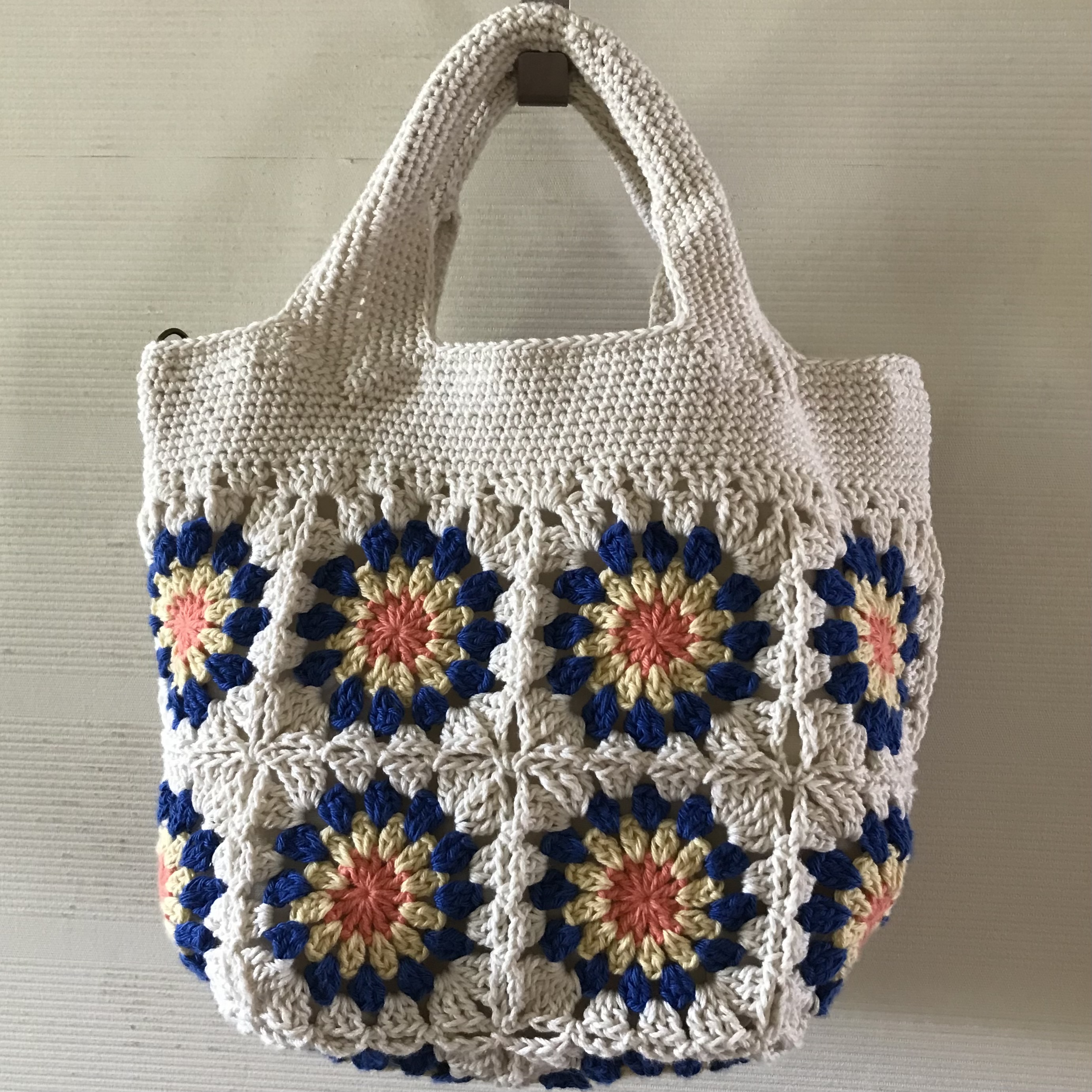 最も完璧な モチーフ編みバッグ ホワイト Www Anavara Com