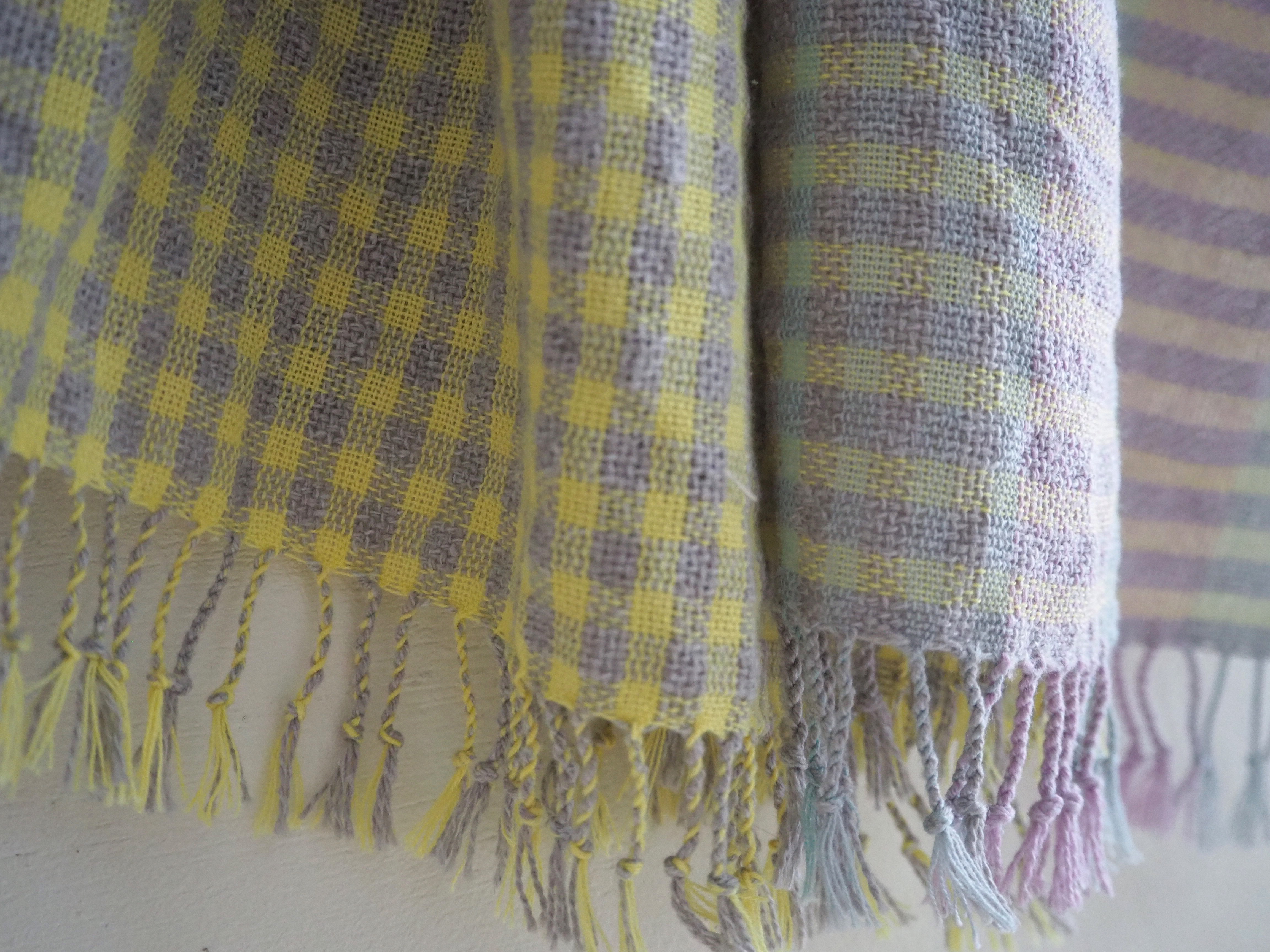 手織りのコットンシルク ストール -a- | iichi ハンドメイド・クラフト 