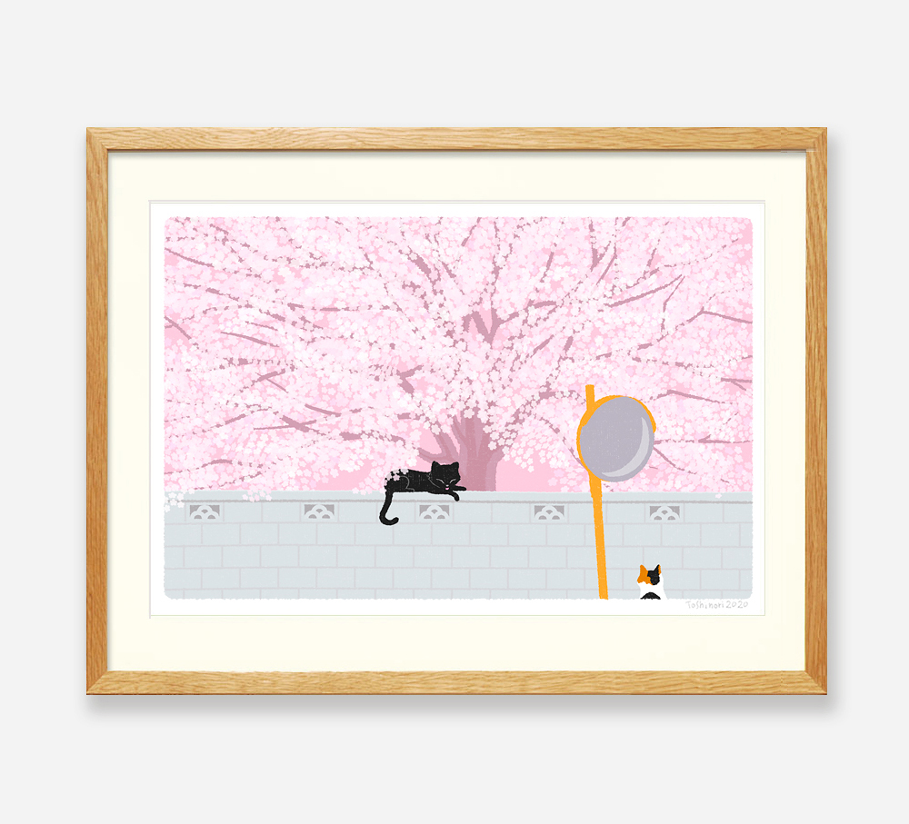イラストフレーム 04 桜の樹の下で Iichi ハンドメイド クラフト作品 手仕事品の通販